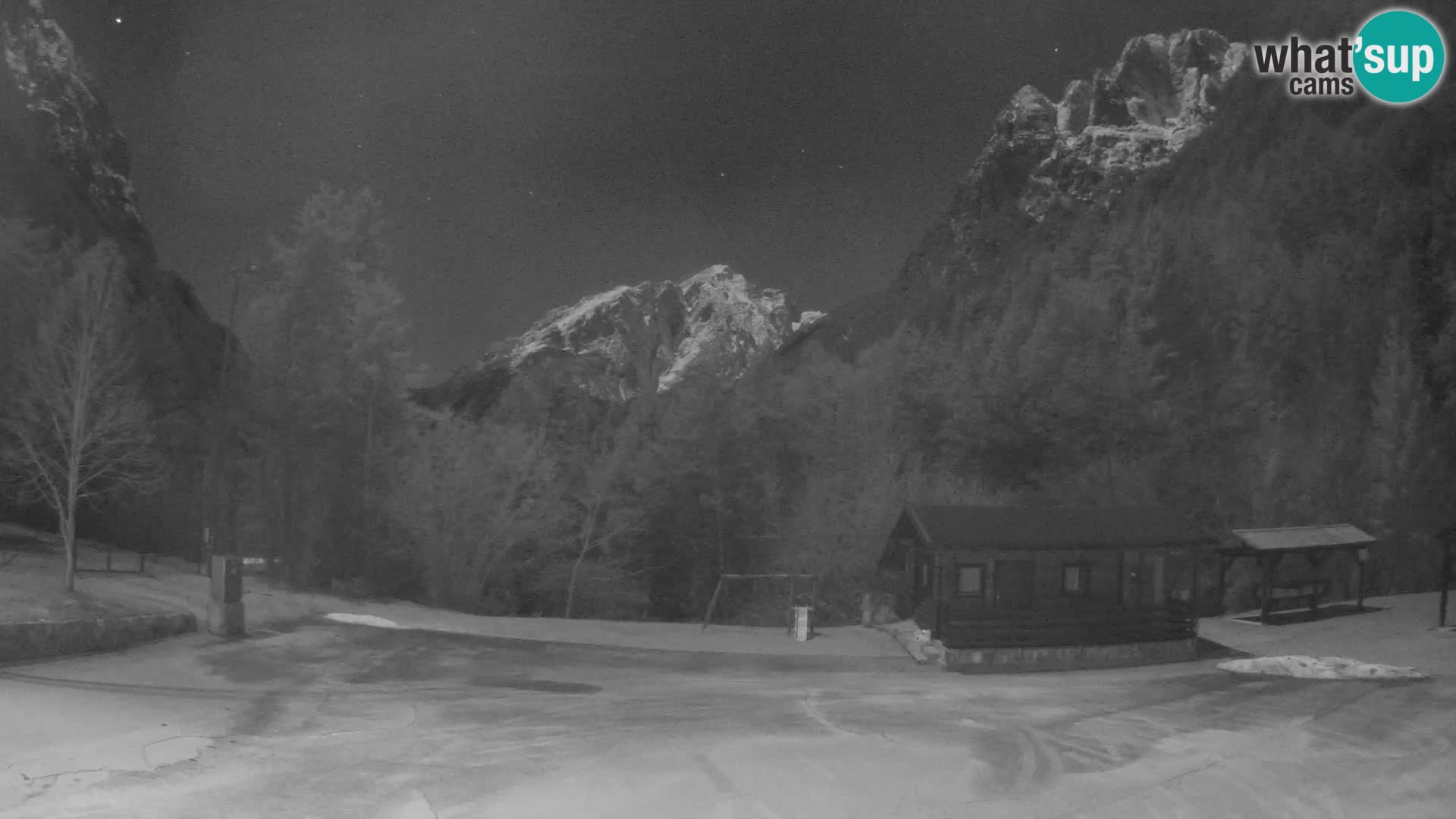 Log pod Mangartom webcam – View to Jerebica and Rombon – Bovec – Slovenia