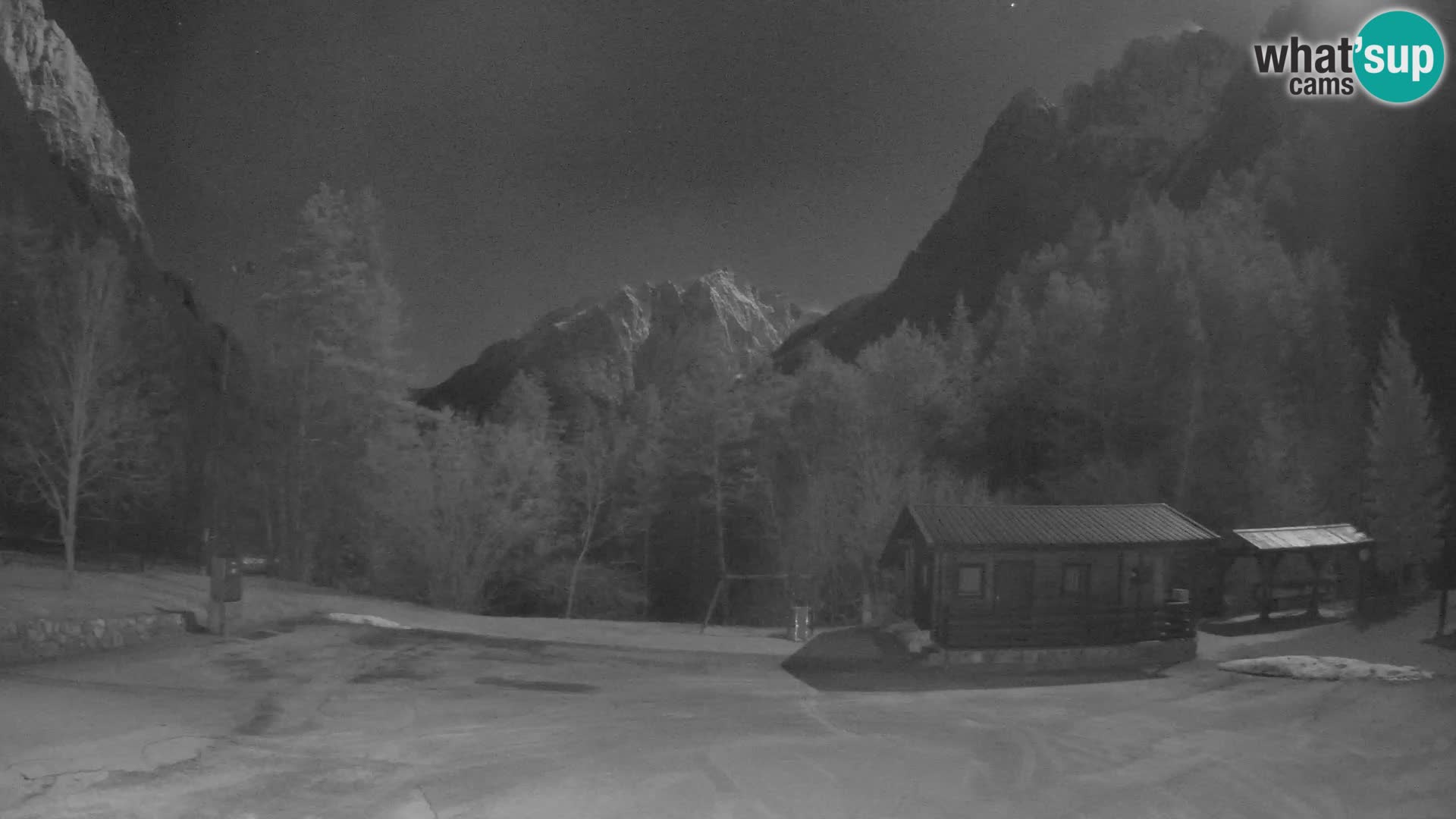 Log pod Mangartom webcam – View to Jerebica and Rombon – Bovec – Slovenia