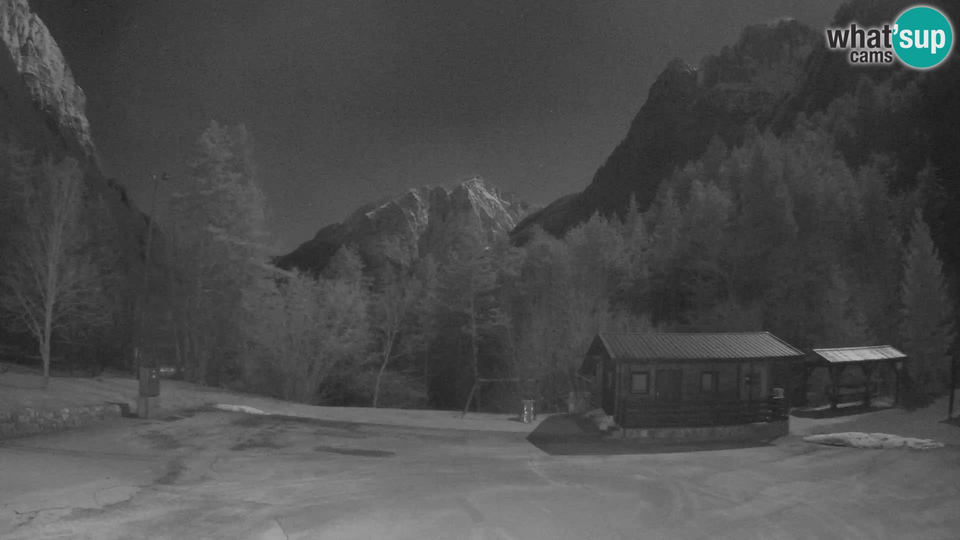 Log pod Mangartom webcam – Vue sur Jerebica et Rombon – Bovec – Slovénie