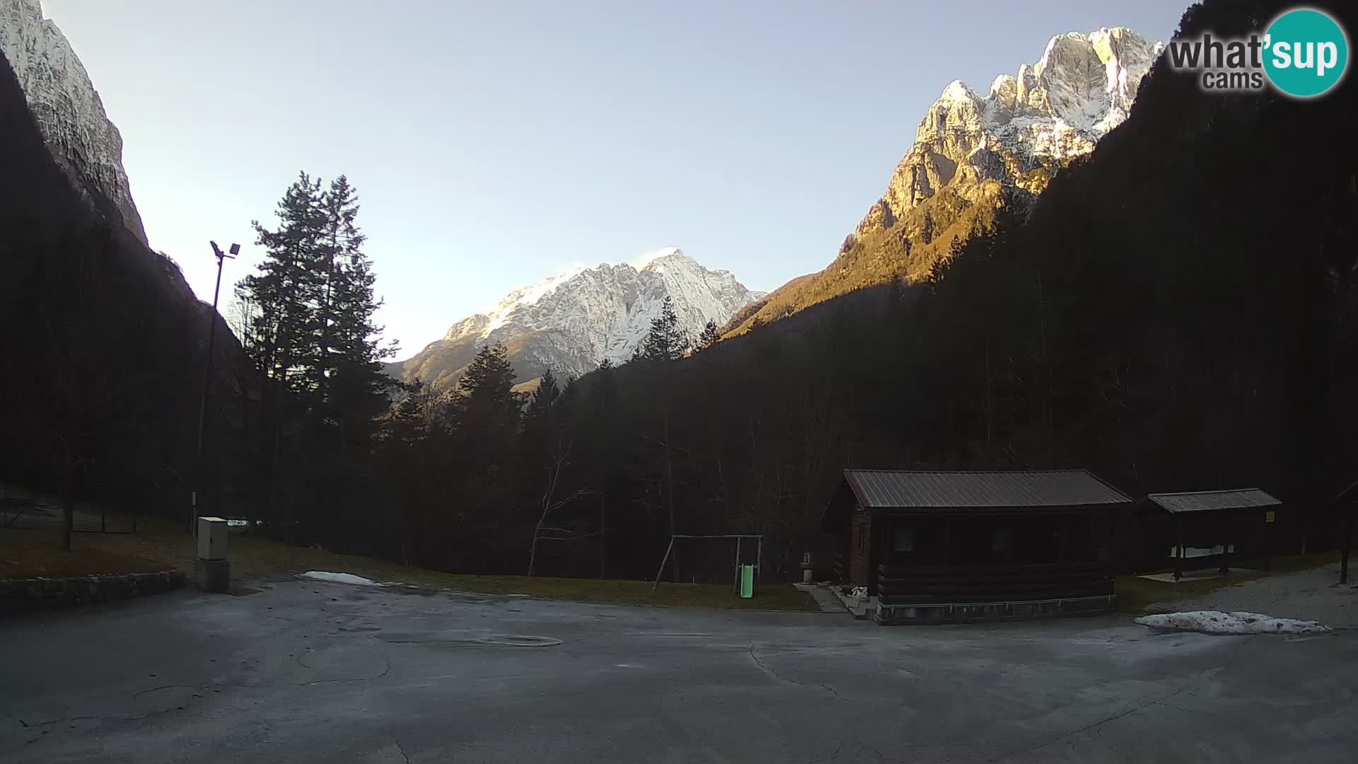 Log pod Mangartom webcam – View to Jerebica and Rombon – Bovec – Slovenia