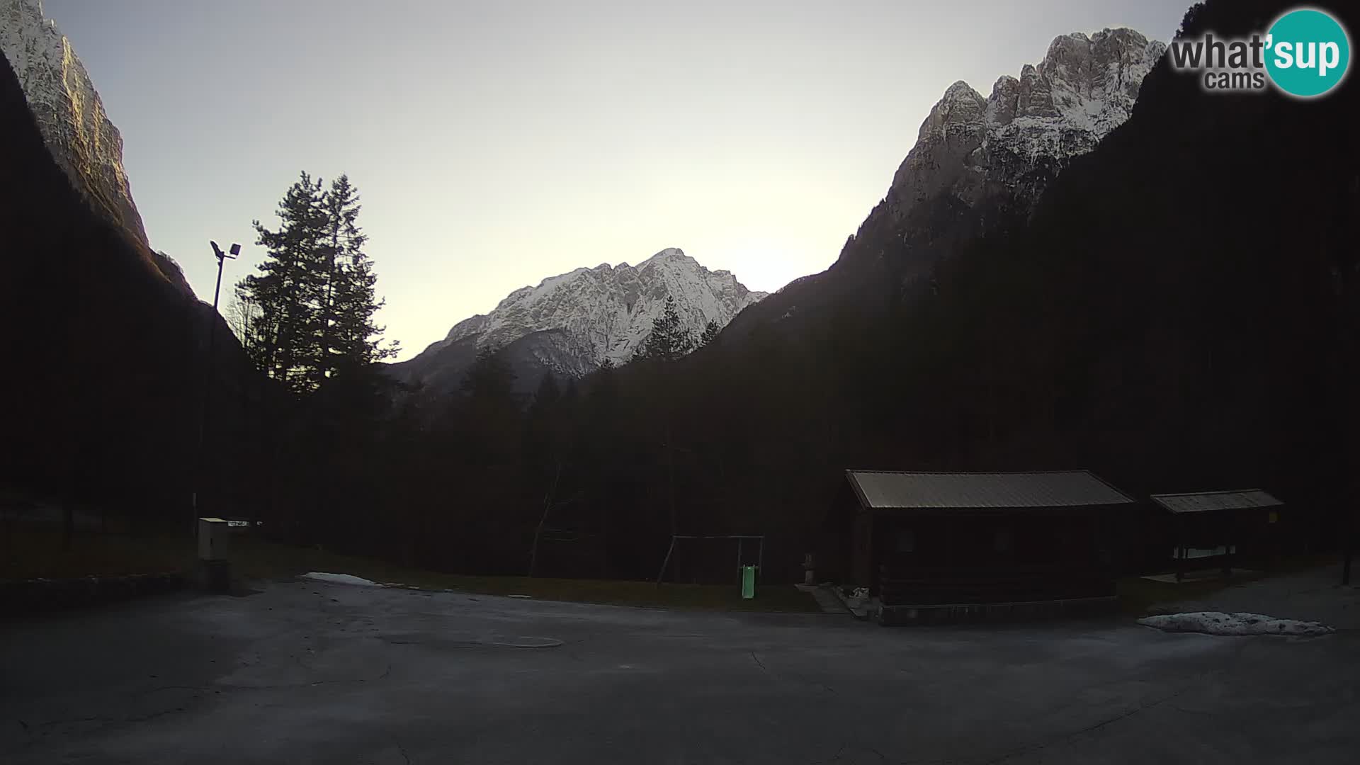 Log pod Mangartom webcam – View to Jerebica and Rombon – Bovec – Slovenia