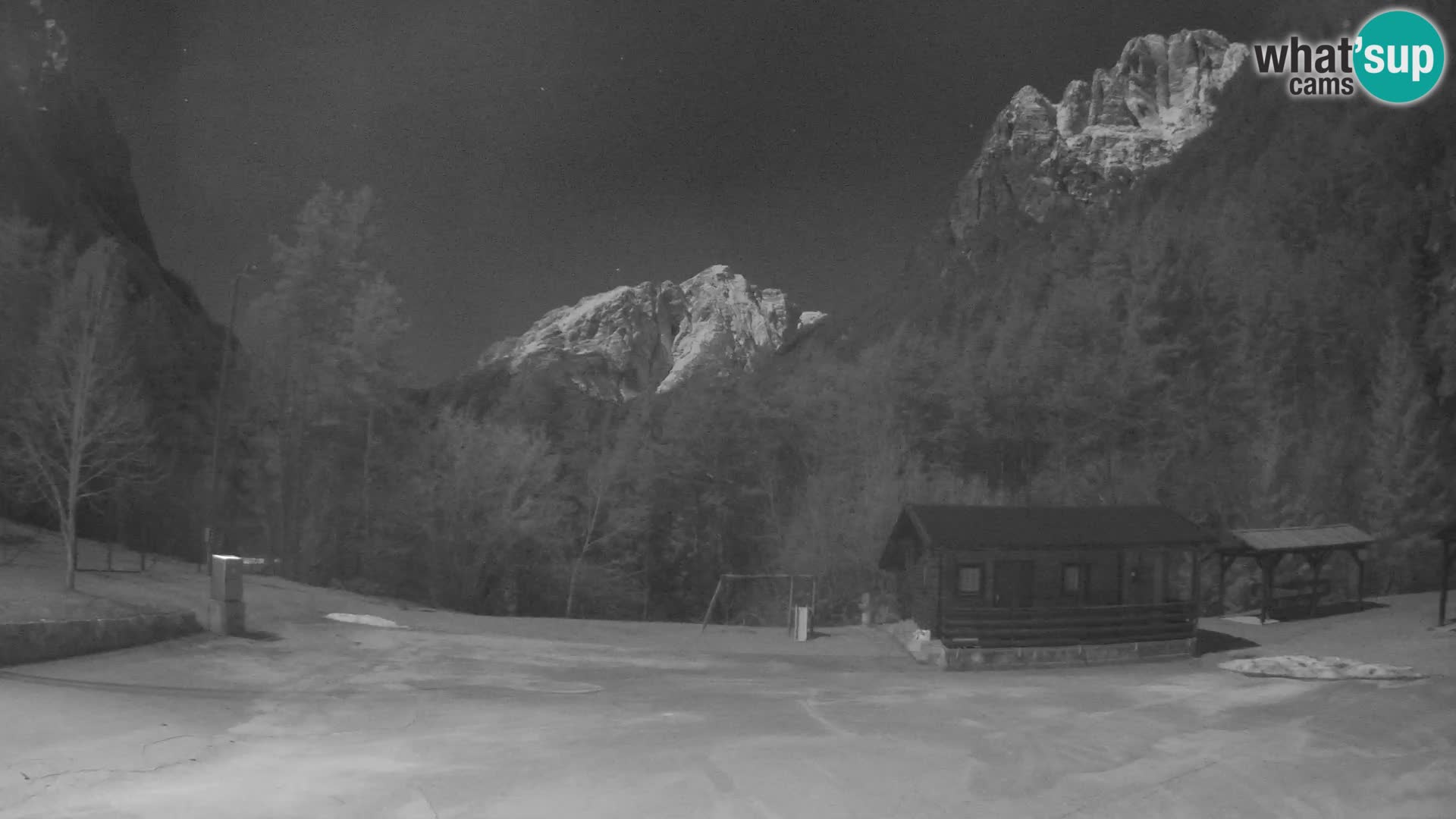 Log pod Mangartom webcam – View to Jerebica and Rombon – Bovec – Slovenia