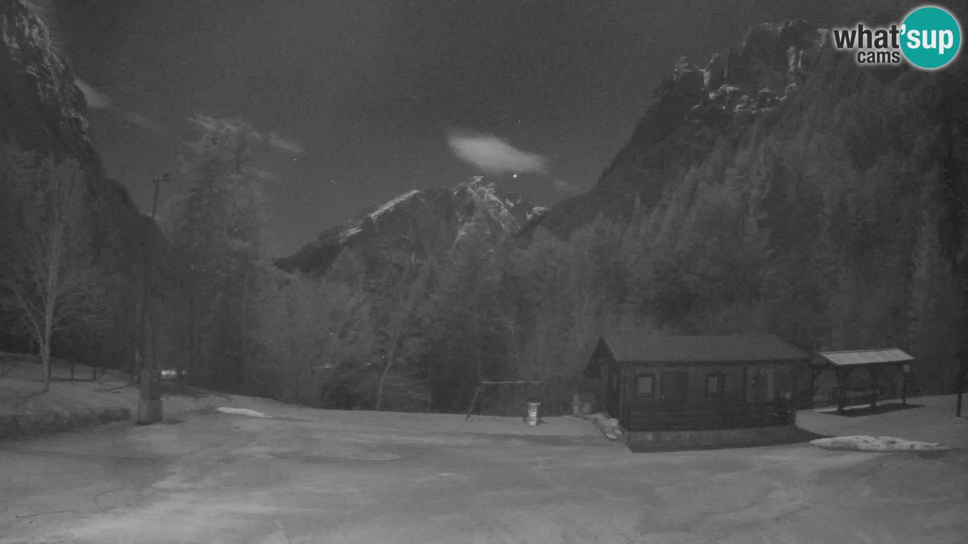 Log pod Mangartom webcam – View to Jerebica and Rombon – Bovec – Slovenia