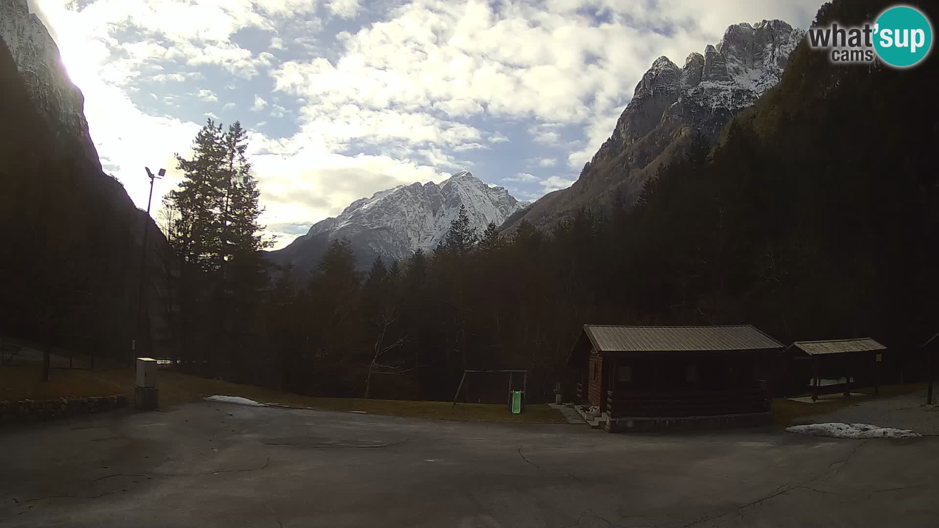 Log pod Mangartom webcam – View to Jerebica and Rombon – Bovec – Slovenia