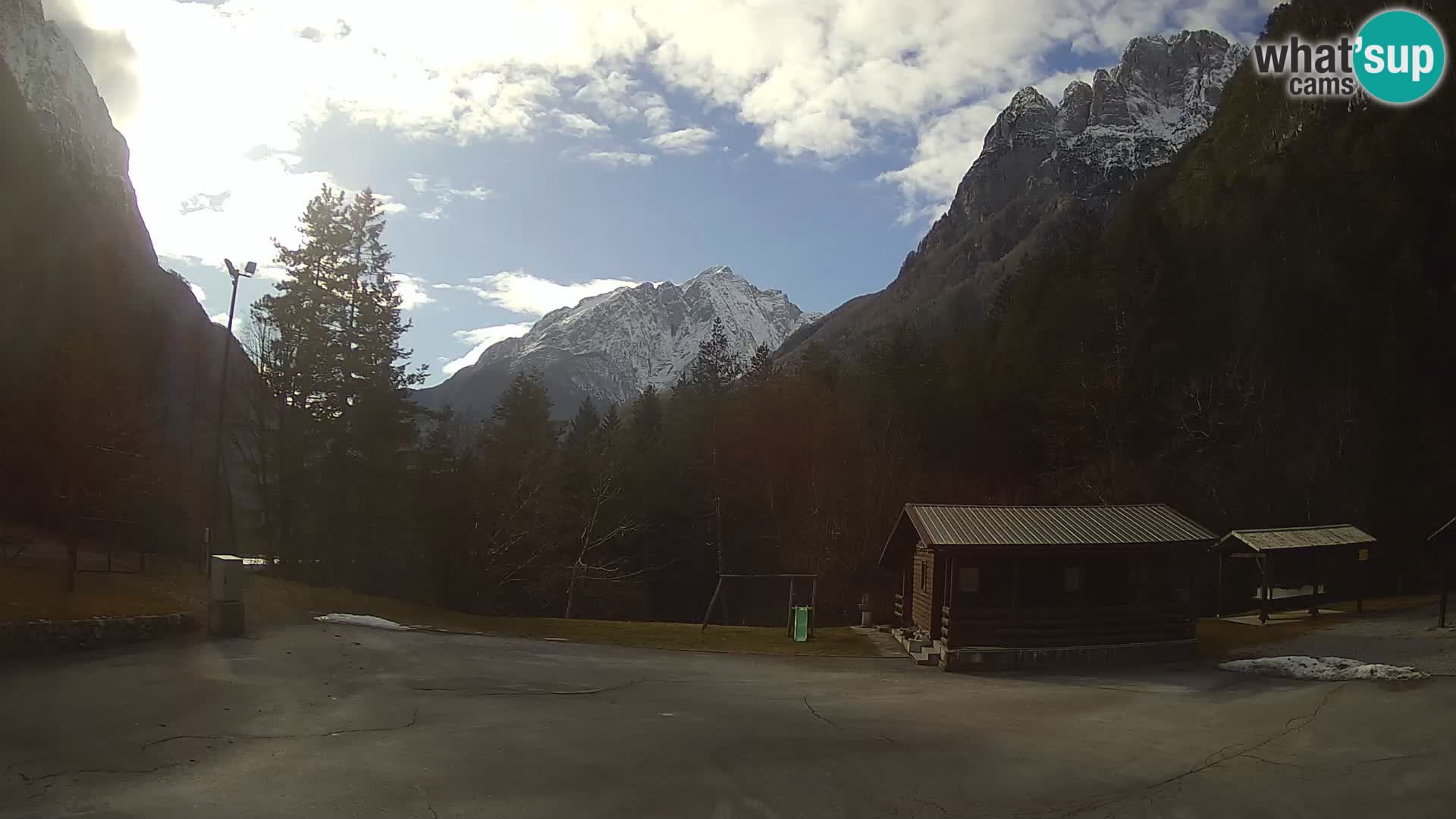 Log pod Mangartom webcam – View to Jerebica and Rombon – Bovec – Slovenia