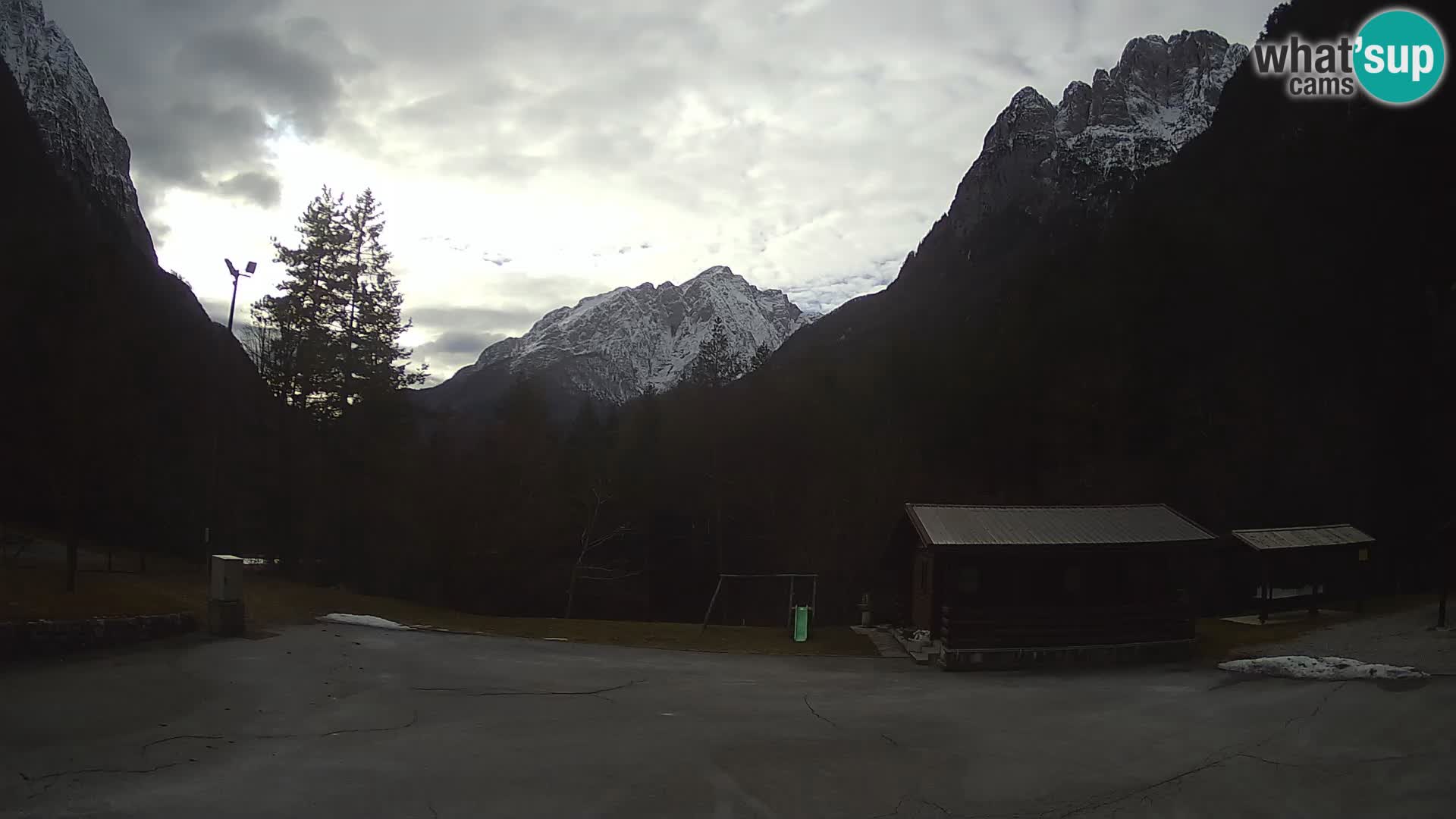 Log pod Mangartom webcam – View to Jerebica and Rombon – Bovec – Slovenia