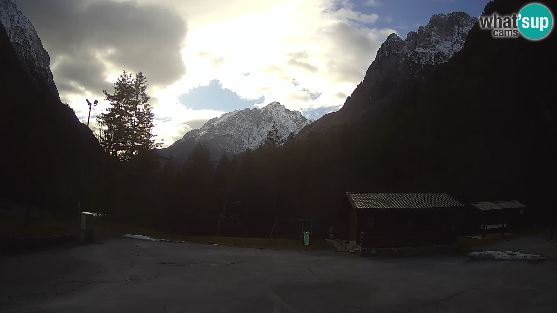 Log pod Mangartom webcam – View to Jerebica and Rombon – Bovec – Slovenia