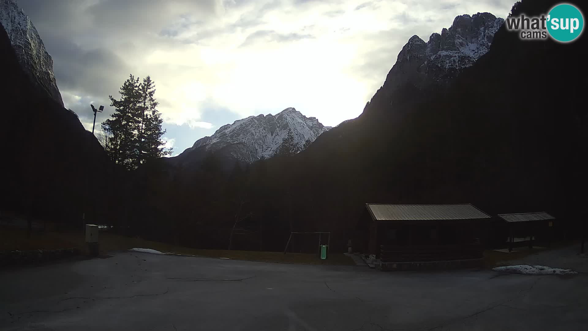 Log pod Mangartom webcam – View to Jerebica and Rombon – Bovec – Slovenia