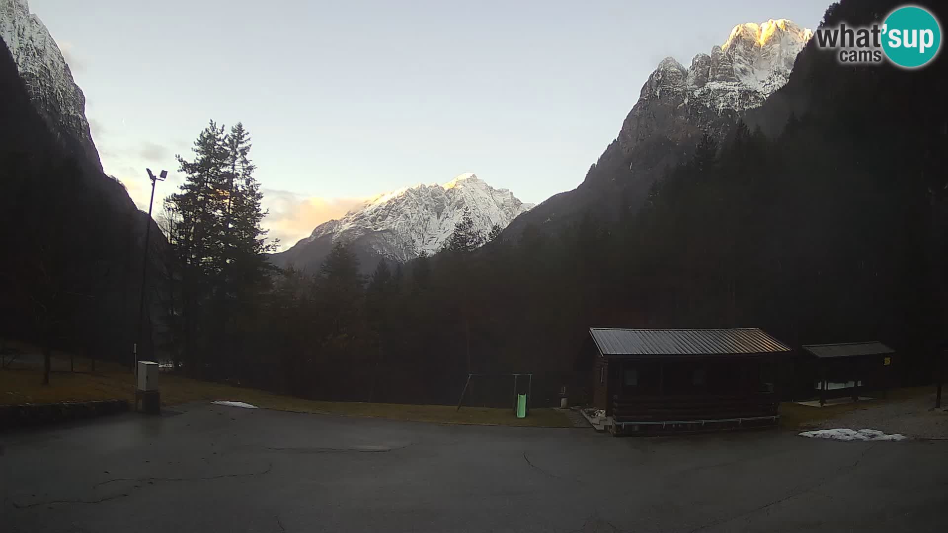 Log pod Mangartom webcam – View to Jerebica and Rombon – Bovec – Slovenia