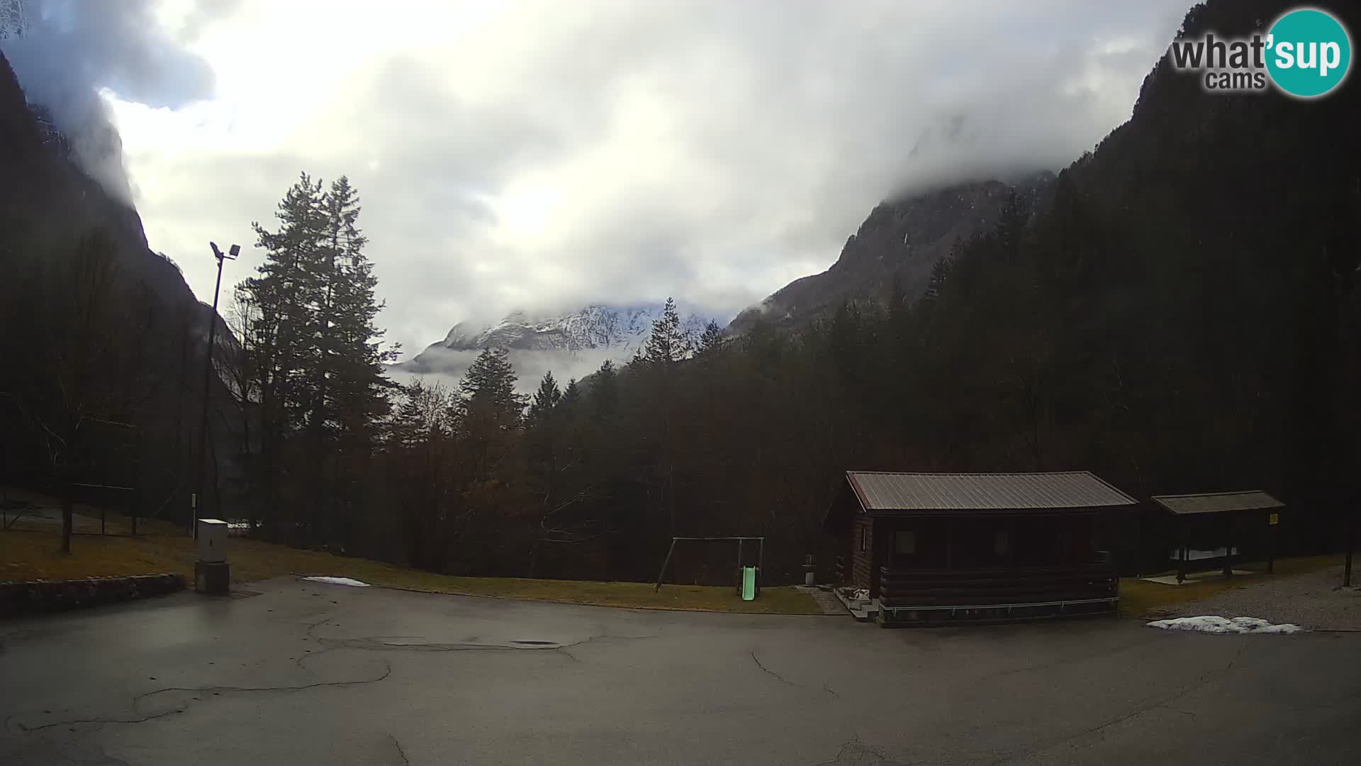 Log pod Mangartom webcam – View to Jerebica and Rombon – Bovec – Slovenia