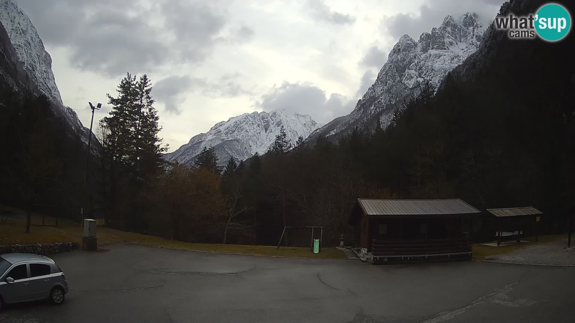 Log pod Mangartom webcam – View to Jerebica and Rombon – Bovec – Slovenia