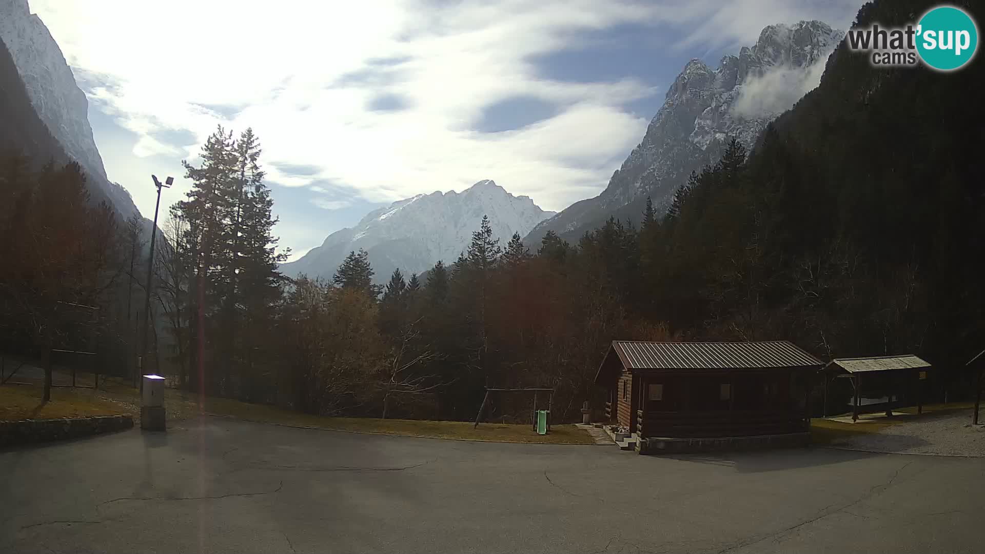 Log pod Mangartom Webcam – Blick auf Jerebica und Rombon – Bovec – Slowenien