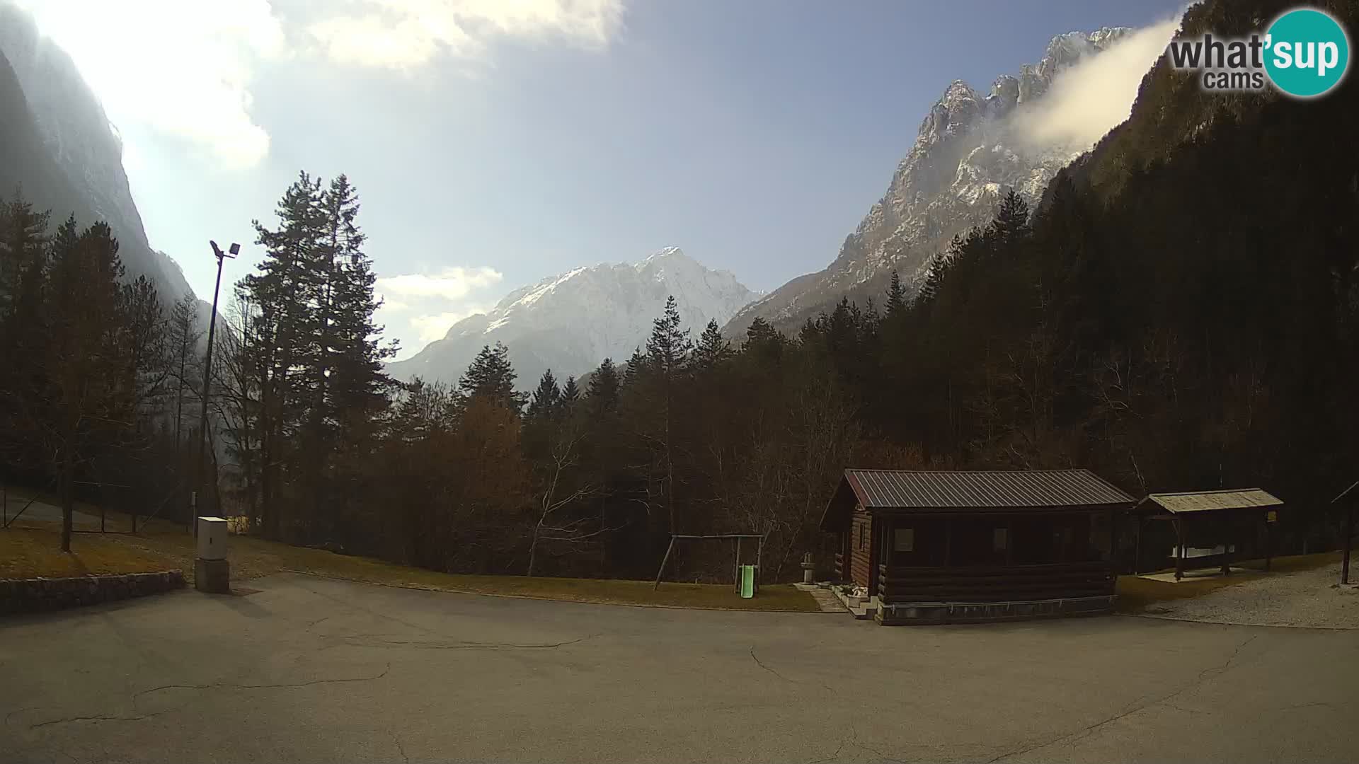 Log pod Mangartom webcam – View to Jerebica and Rombon – Bovec – Slovenia