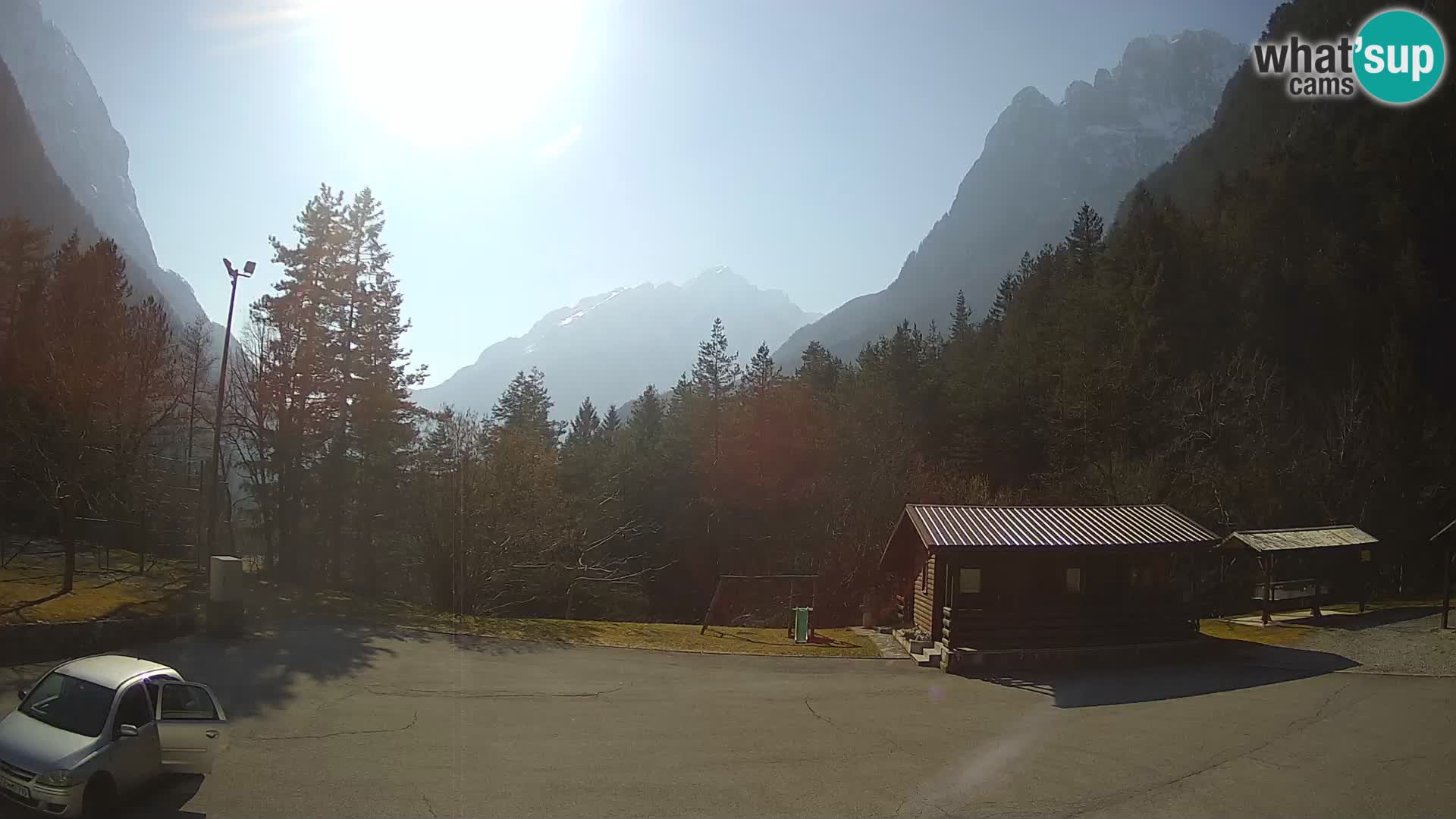 Log pod Mangartom Webcam – Blick auf Jerebica und Rombon – Bovec – Slowenien