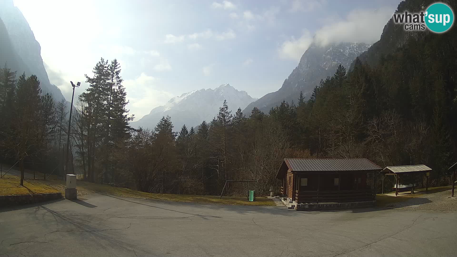 Log pod Mangartom Webcam – Blick auf Jerebica und Rombon – Bovec – Slowenien