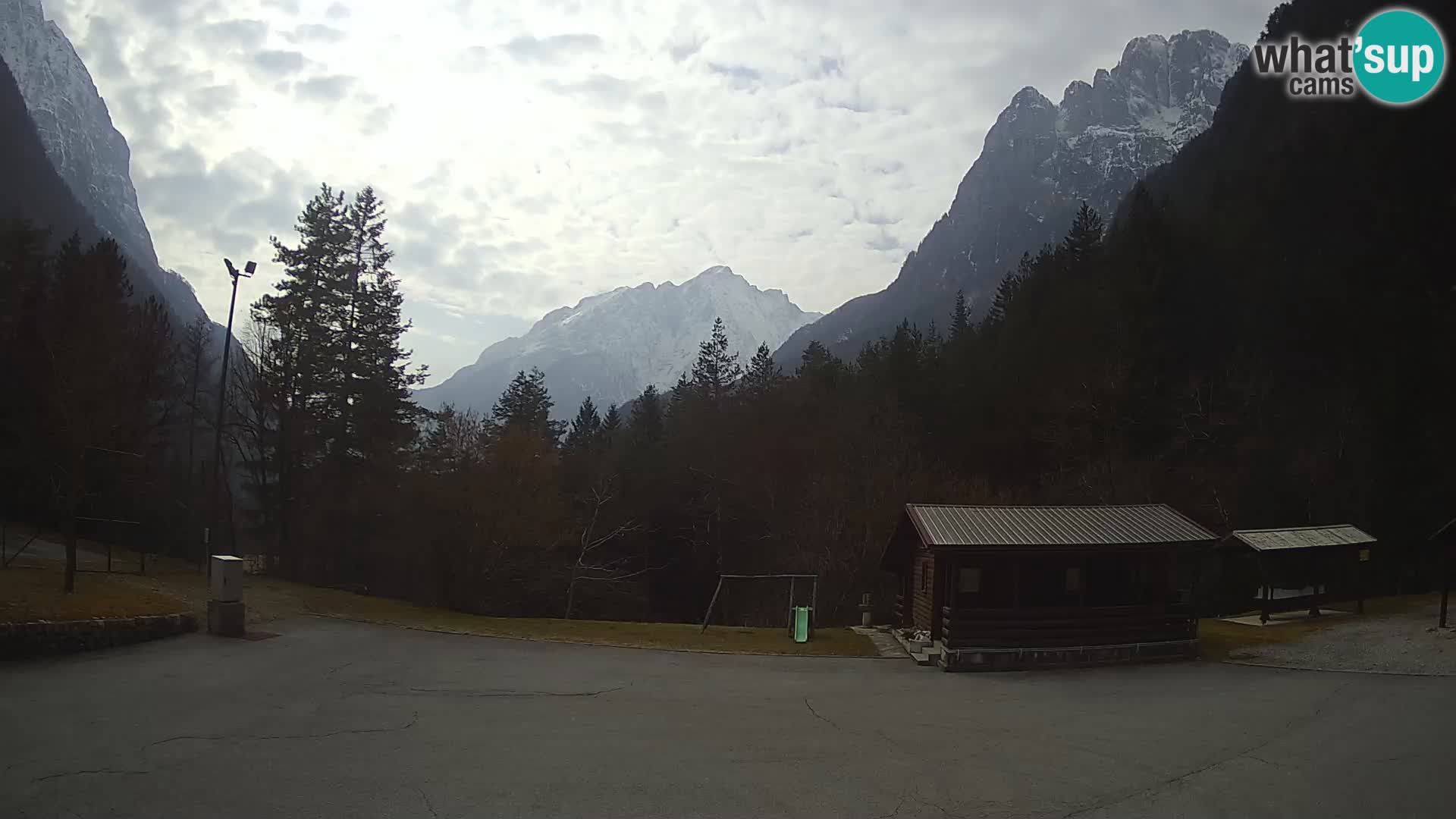 Log pod Mangartom webcam – View to Jerebica and Rombon – Bovec – Slovenia