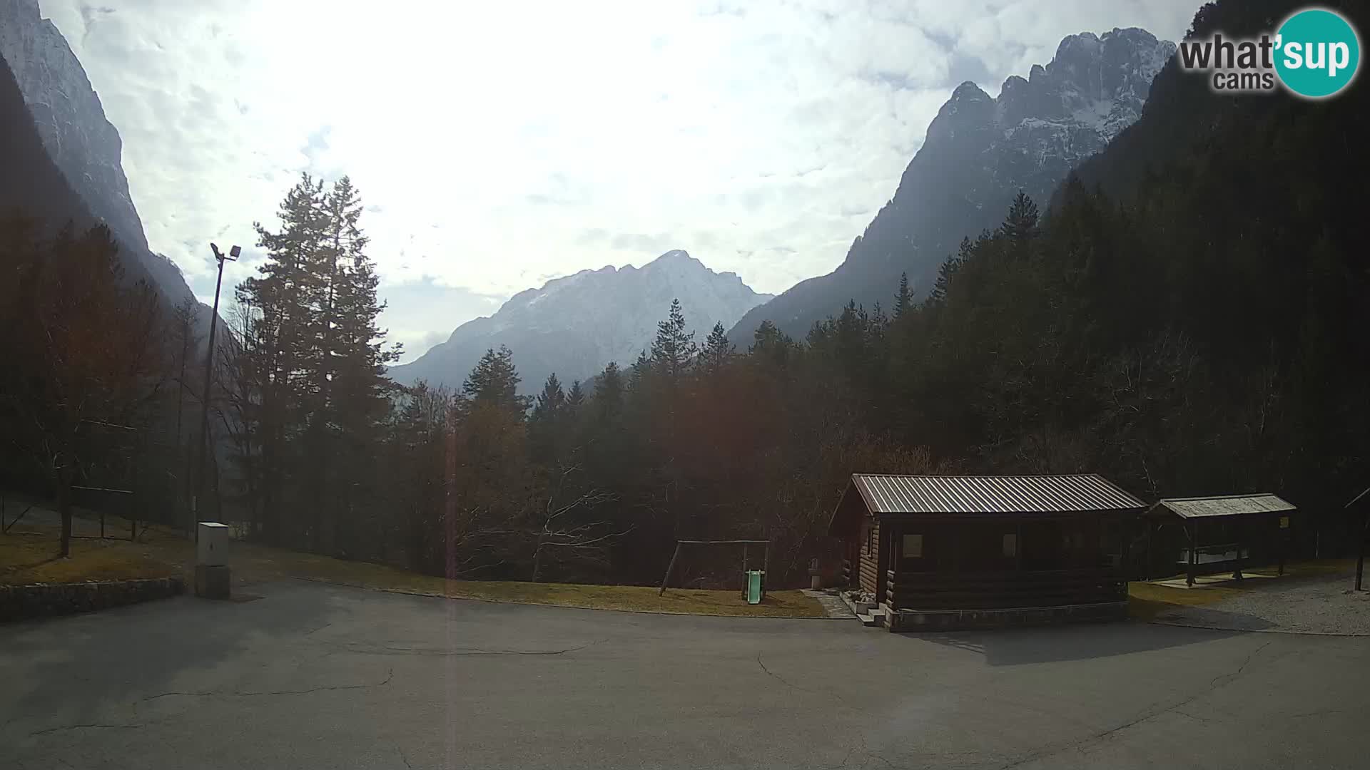 Log pod Mangartom webcam – View to Jerebica and Rombon – Bovec – Slovenia