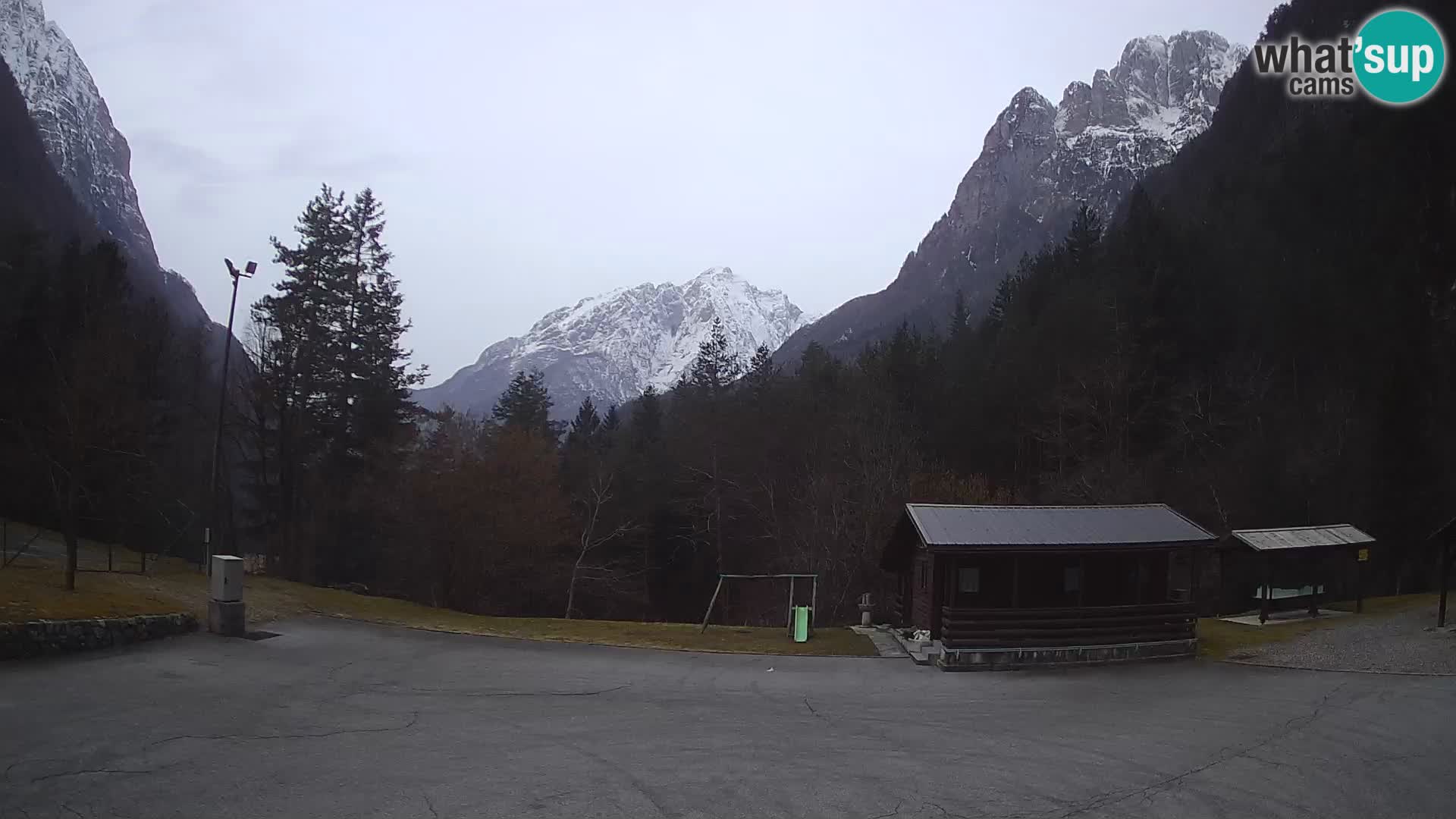 Log pod Mangartom Webcam – Blick auf Jerebica und Rombon – Bovec – Slowenien