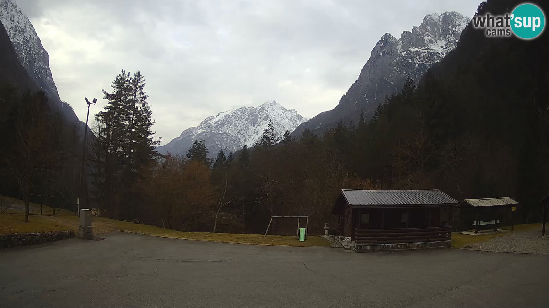 Log pod Mangartom Webcam – Blick auf Jerebica und Rombon – Bovec – Slowenien