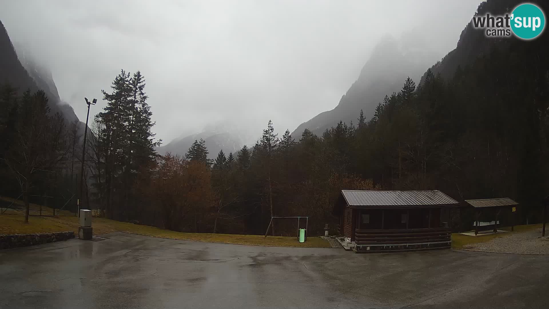 Log pod Mangartom webcam – Vue sur Jerebica et Rombon – Bovec – Slovénie