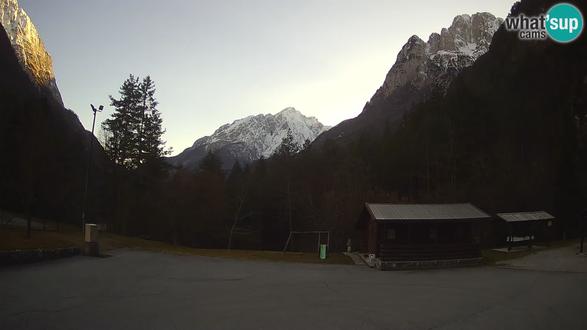 Log pod Mangartom webcam – View to Jerebica and Rombon – Bovec – Slovenia