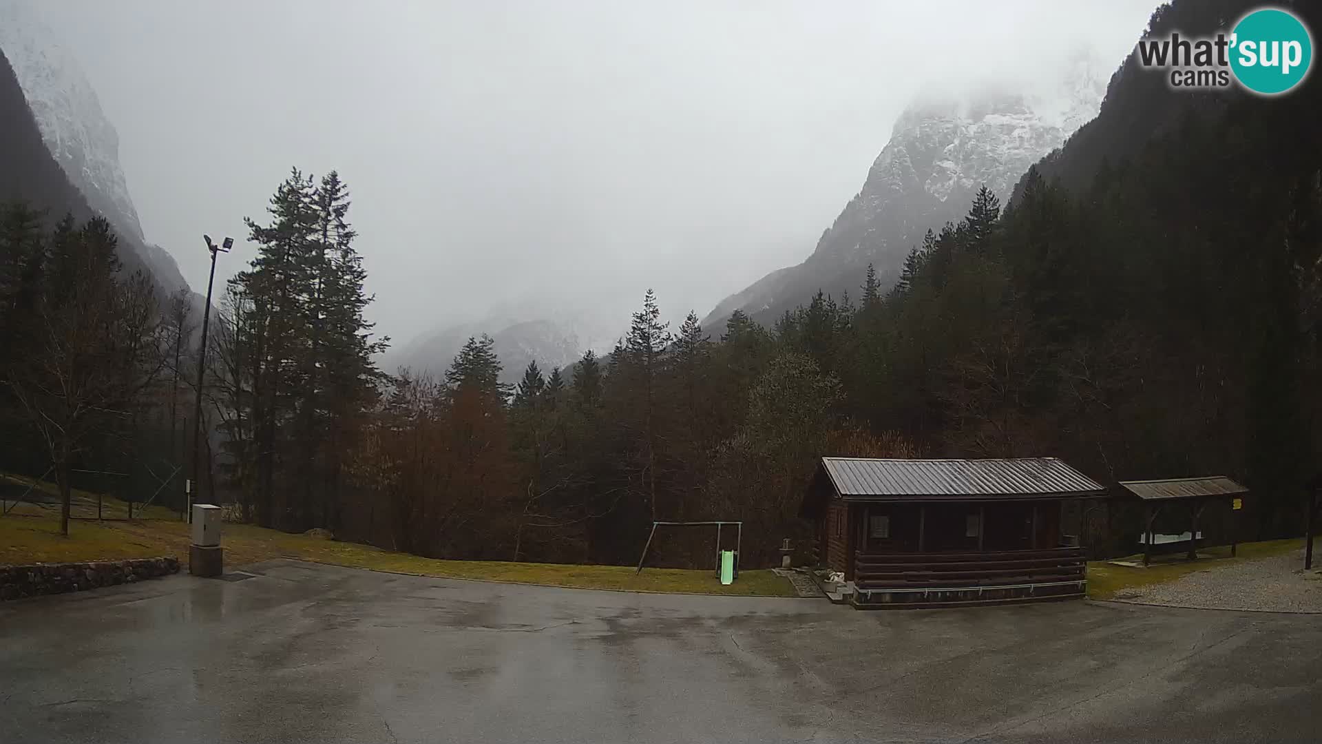 Log pod Mangartom Webcam – Blick auf Jerebica und Rombon – Bovec – Slowenien