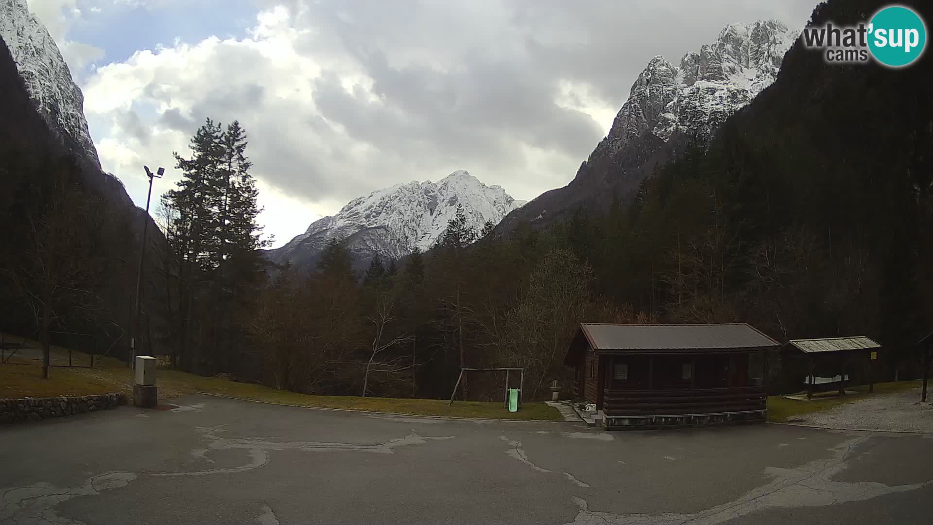 Log pod Mangartom webcam – View to Jerebica and Rombon – Bovec – Slovenia