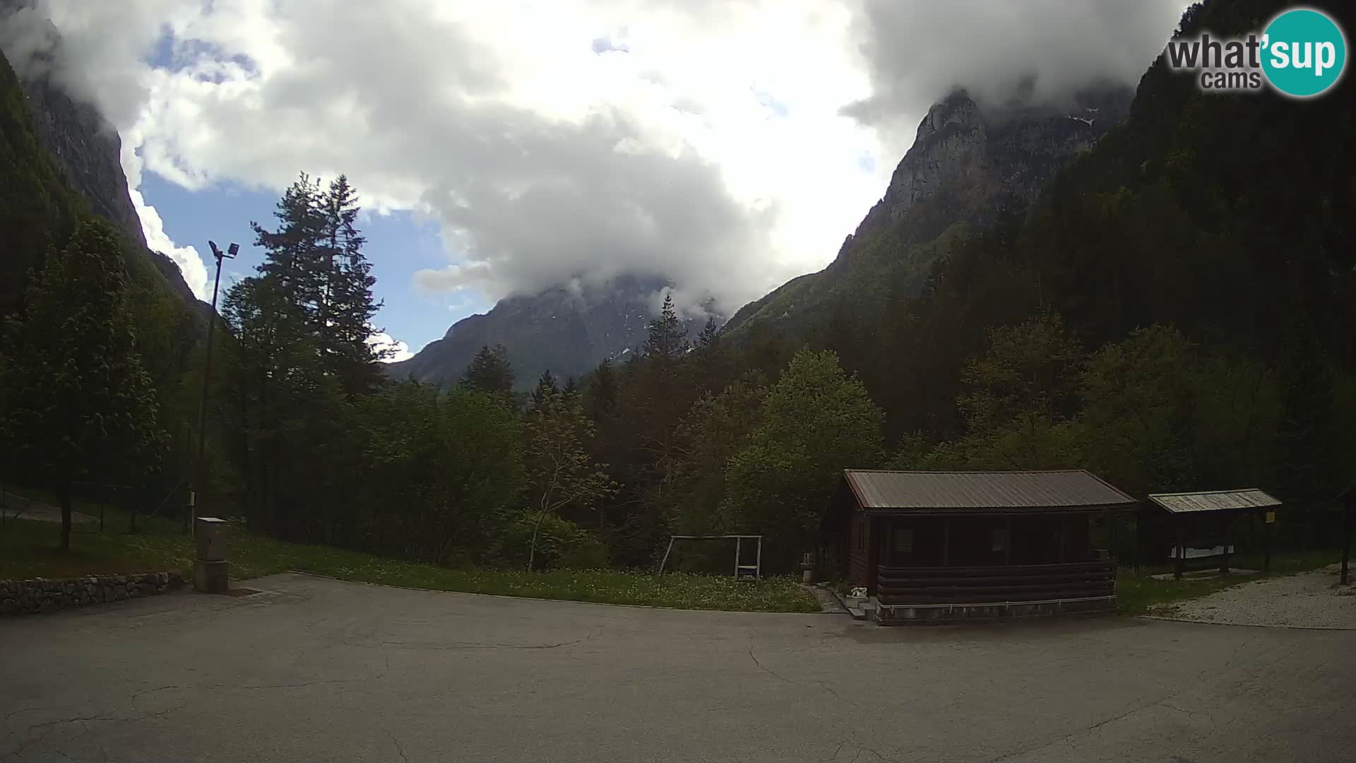 Log pod Mangartom webcam – View to Jerebica and Rombon – Bovec – Slovenia