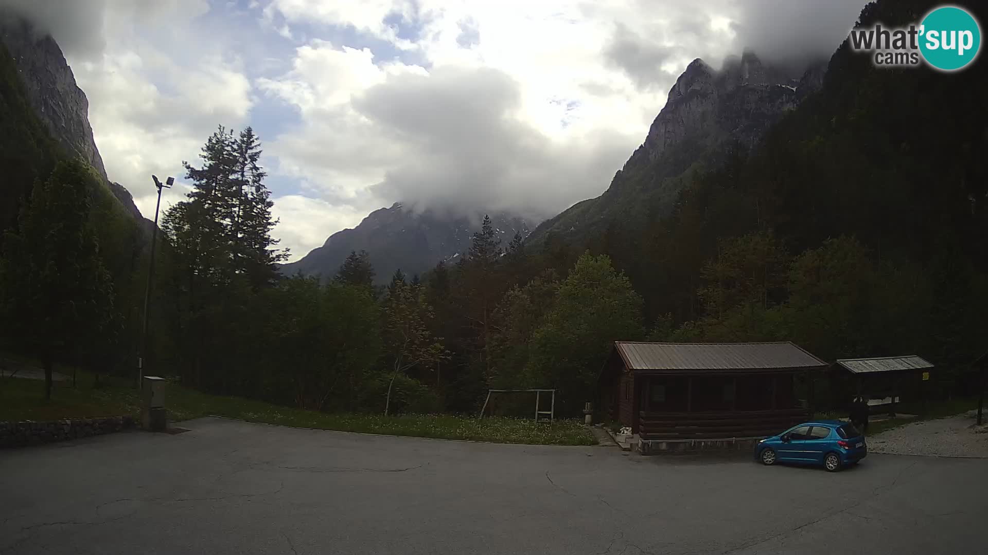 Log pod Mangartom webcam – View to Jerebica and Rombon – Bovec – Slovenia