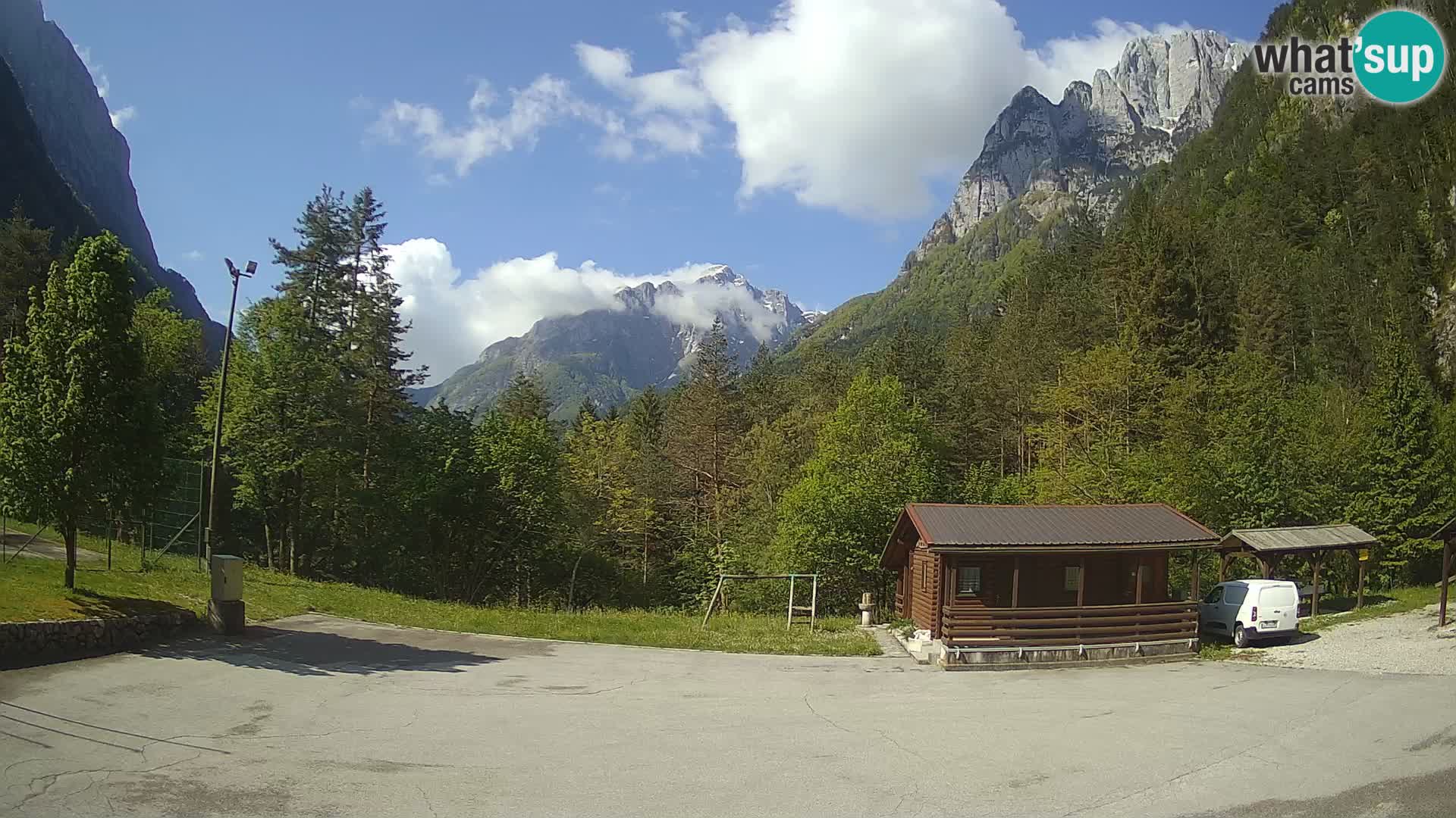 Log pod Mangartom Webcam – Blick auf Jerebica und Rombon – Bovec – Slowenien