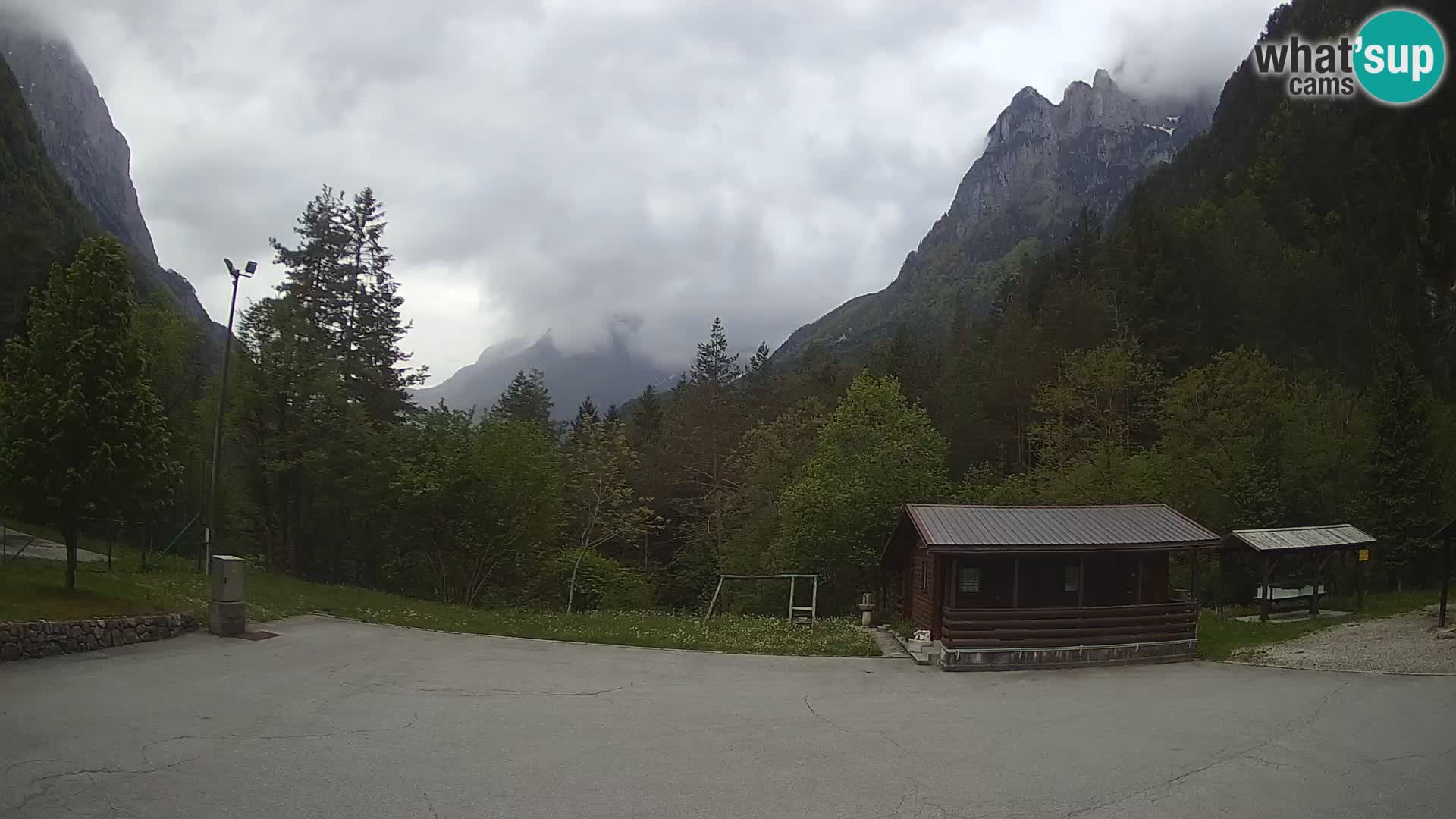 Cámara web Log pod Mangartom – Vista a Jerebica y Rombon – Bovec – Eslovenia