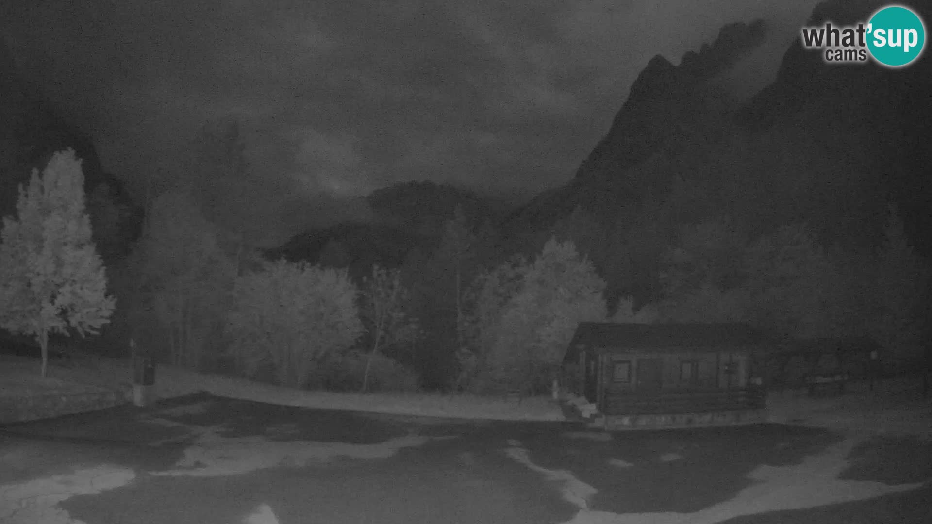 Log pod Mangartom webcam – View to Jerebica and Rombon – Bovec – Slovenia