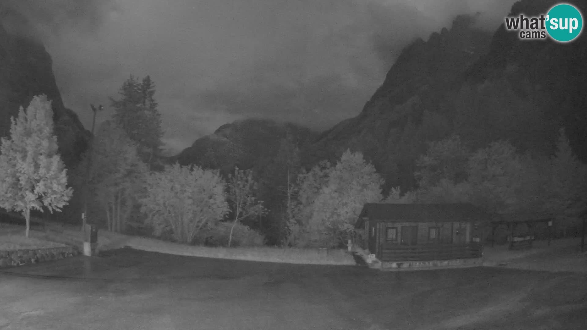 Log pod Mangartom webcam – View to Jerebica and Rombon – Bovec – Slovenia