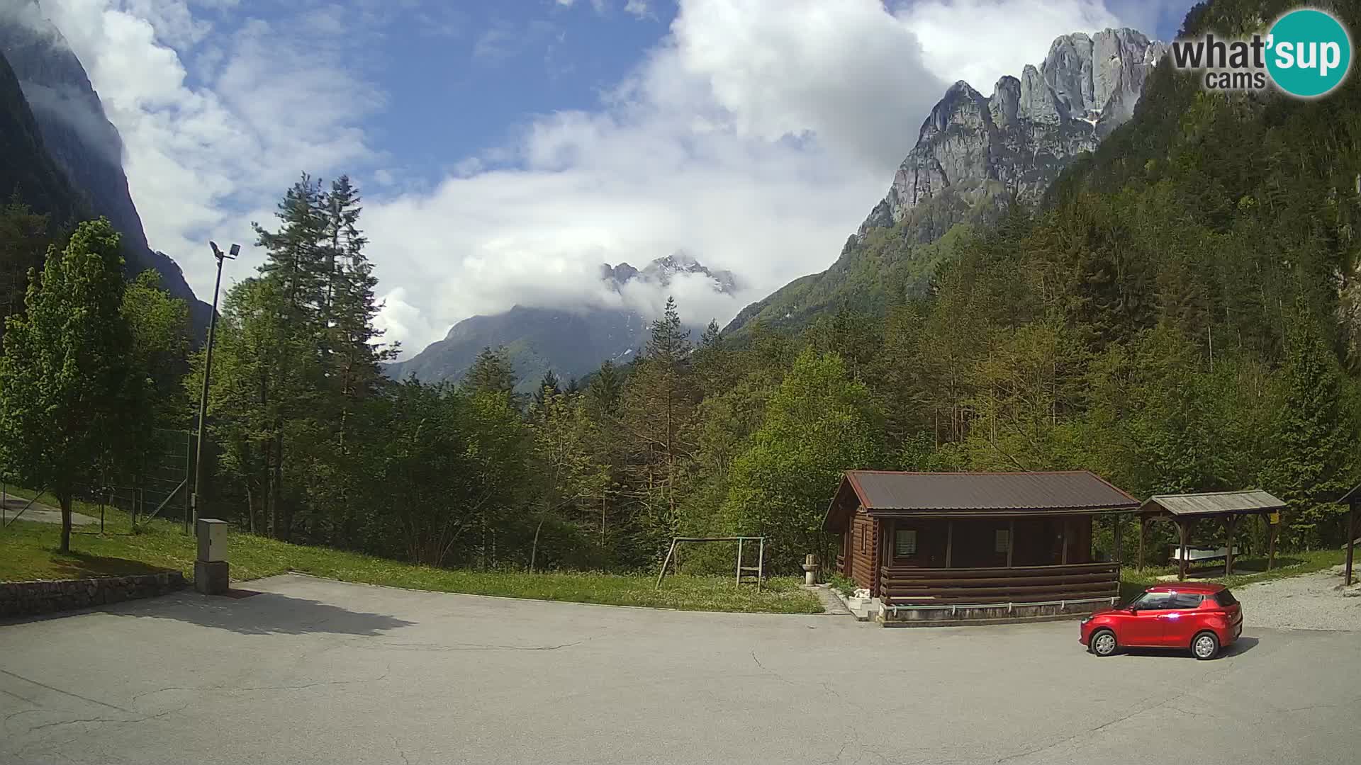 Log pod Mangartom webcam – View to Jerebica and Rombon – Bovec – Slovenia