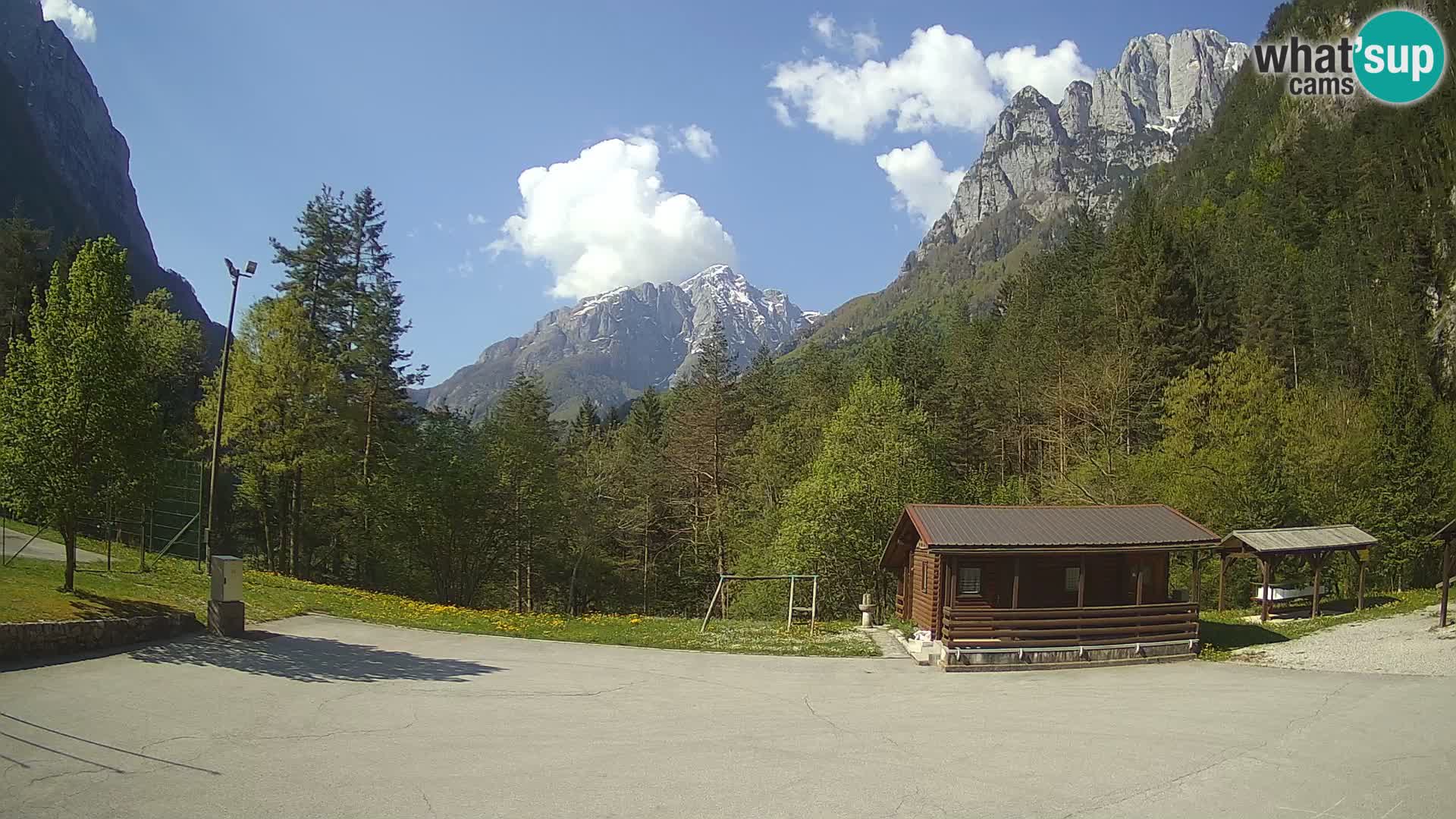 Log pod Mangartom webcam – View to Jerebica and Rombon – Bovec – Slovenia