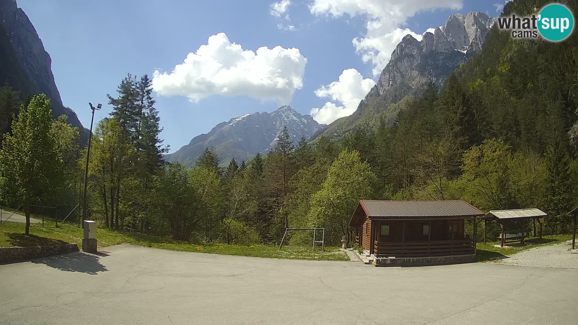 Log pod Mangartom webcam – View to Jerebica and Rombon – Bovec – Slovenia