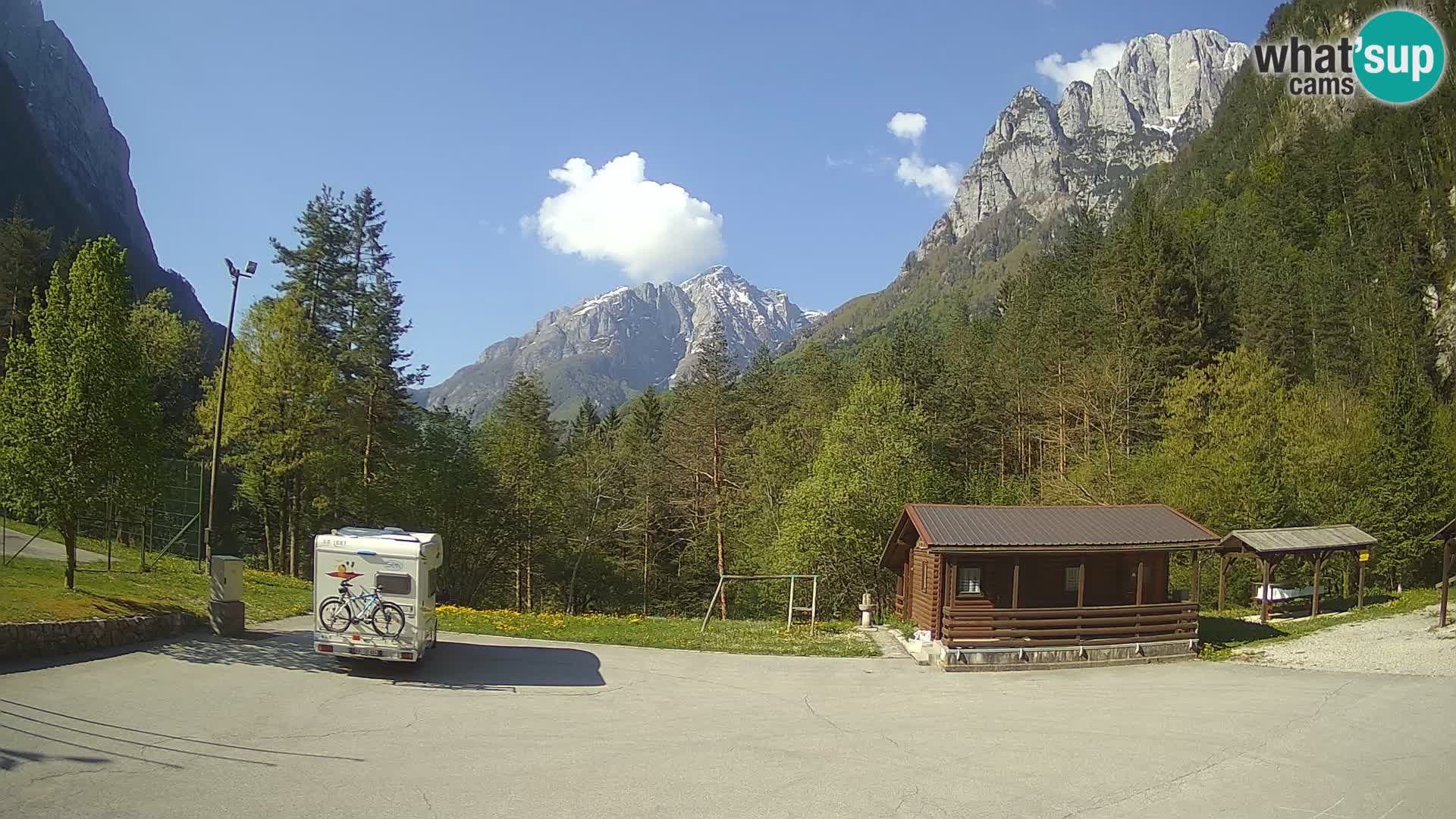 Log pod Mangartom webcam – View to Jerebica and Rombon – Bovec – Slovenia