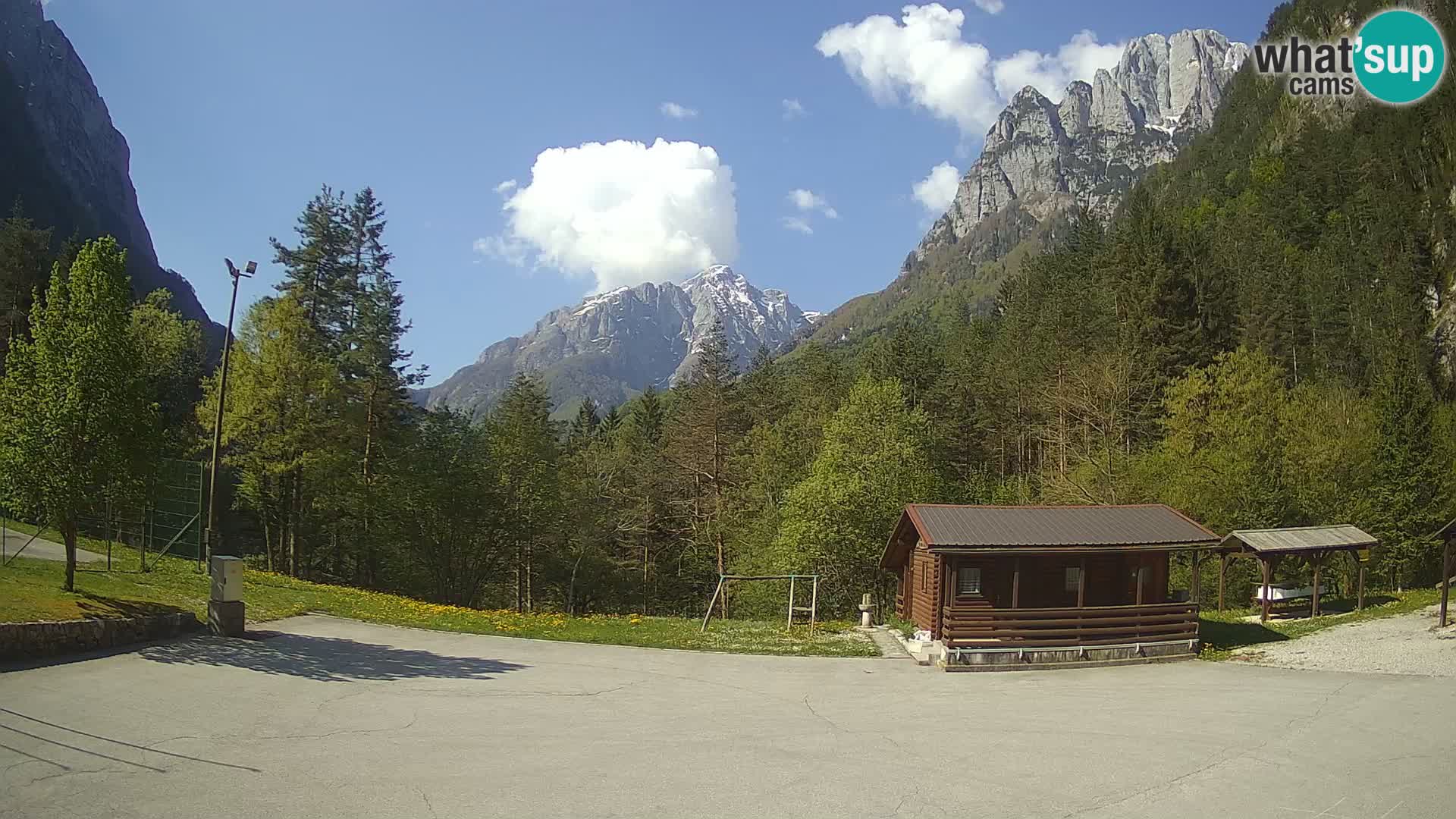 Log pod Mangartom webcam – View to Jerebica and Rombon – Bovec – Slovenia