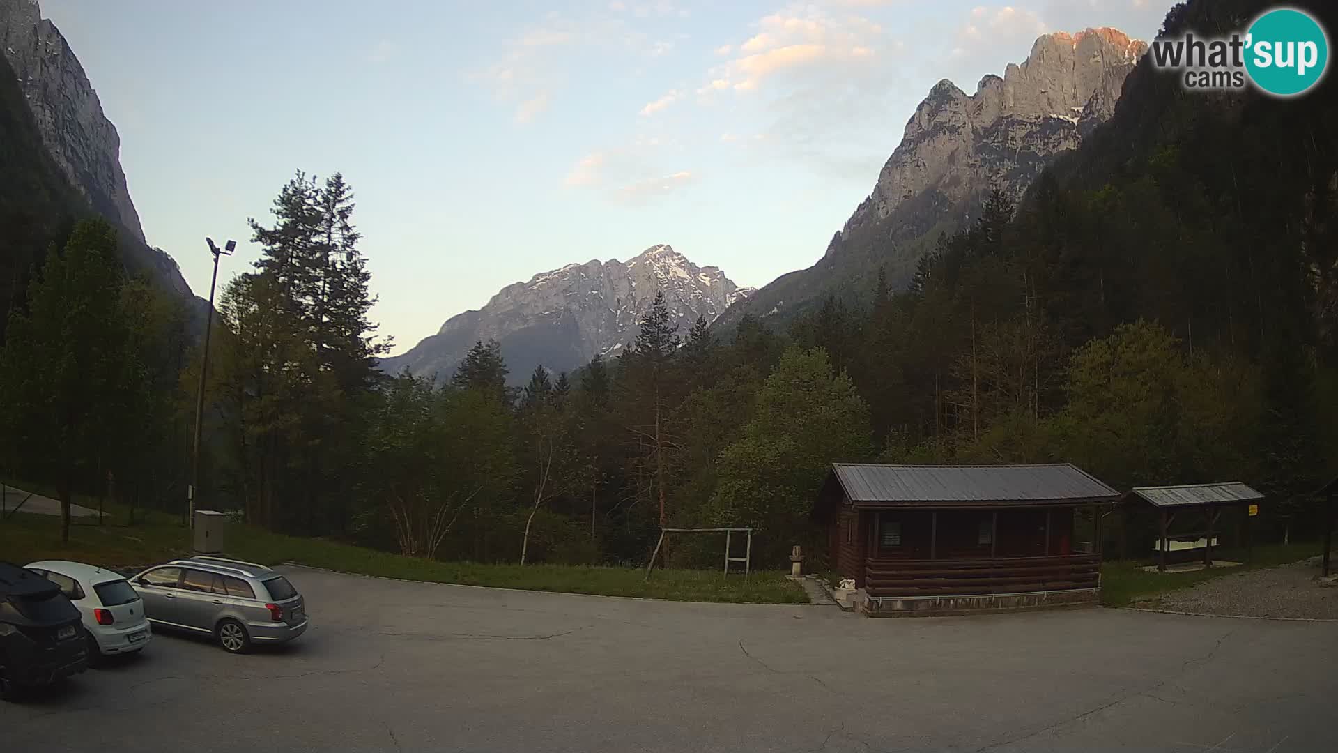 Log pod Mangartom Webcam – Blick auf Jerebica und Rombon – Bovec – Slowenien