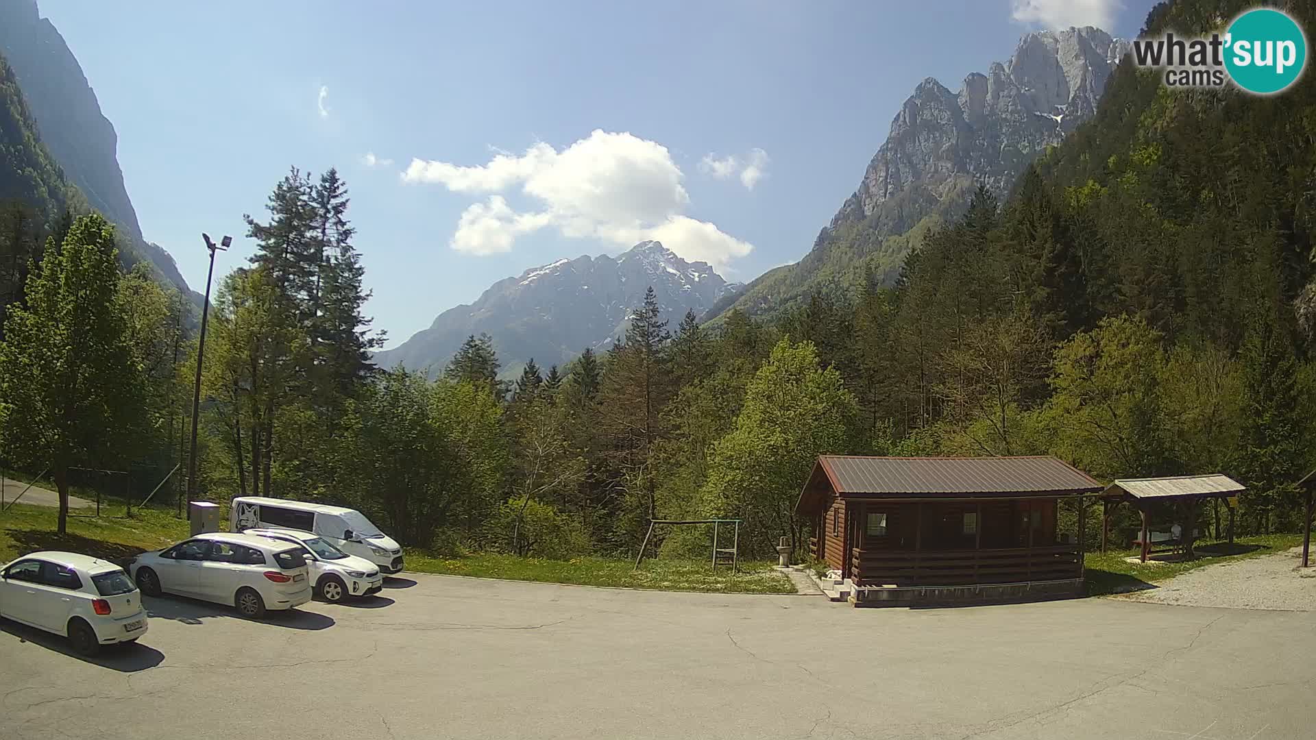 Log pod Mangartom webcam – Vue sur Jerebica et Rombon – Bovec – Slovénie