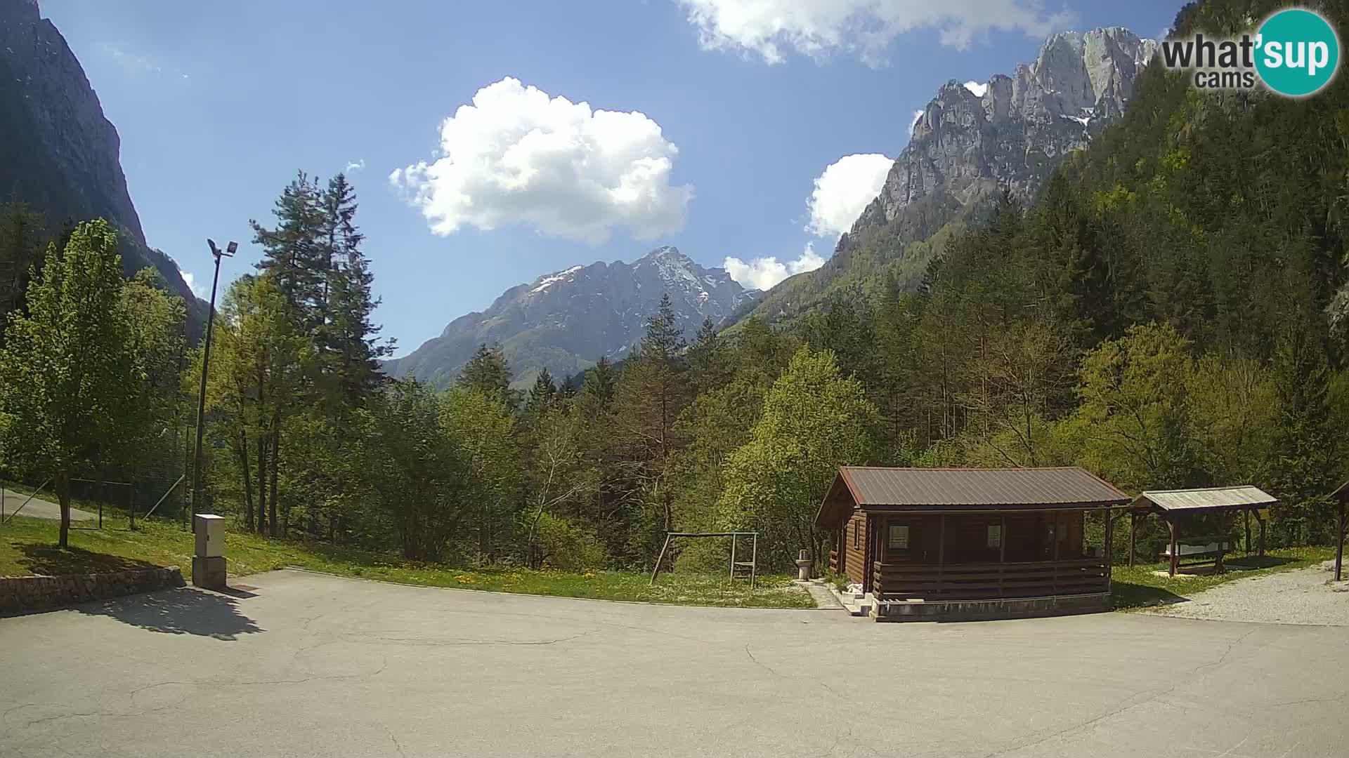 Log pod Mangartom webcam – View to Jerebica and Rombon – Bovec – Slovenia