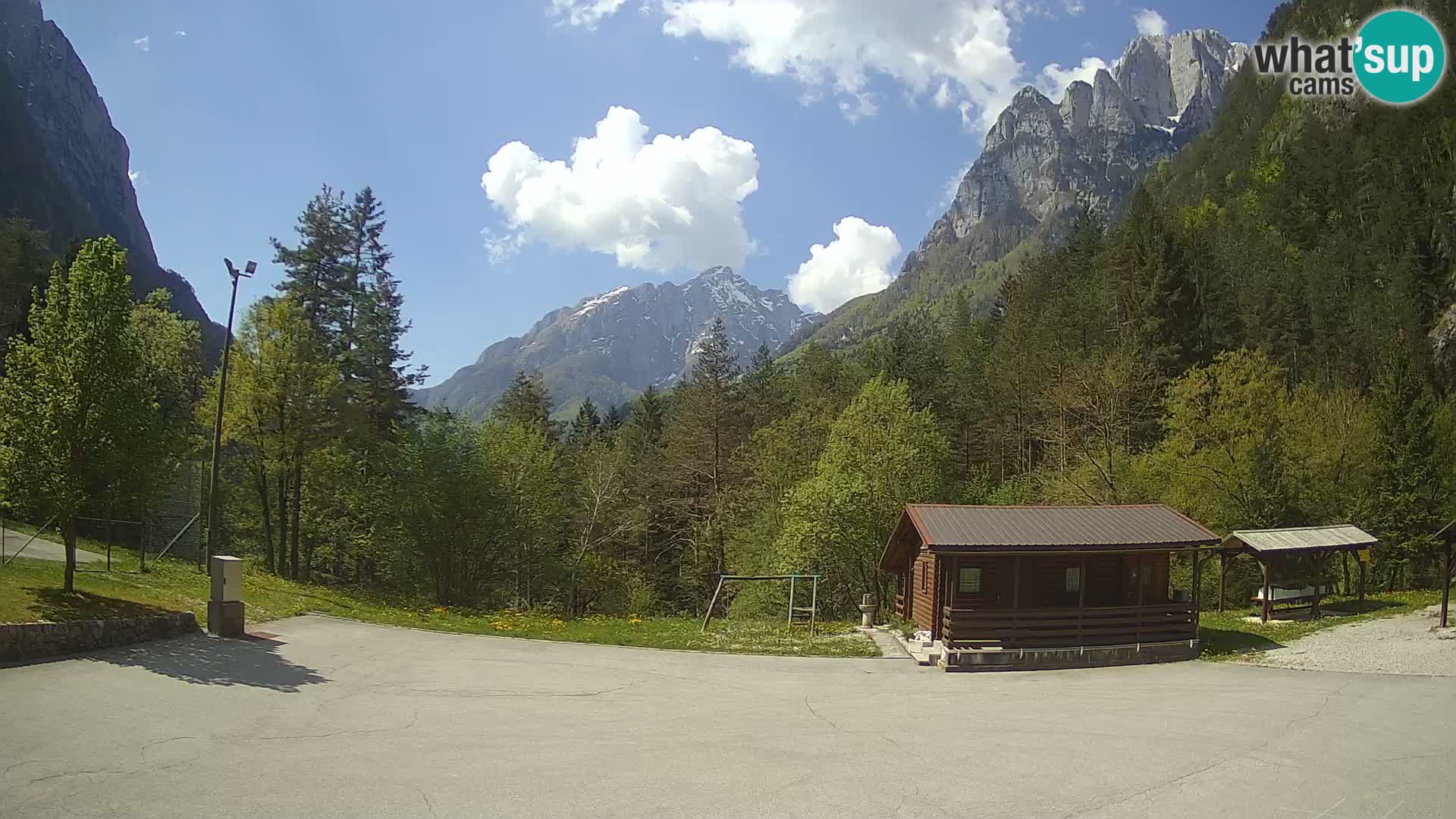 Log pod Mangartom Webcam – Blick auf Jerebica und Rombon – Bovec – Slowenien