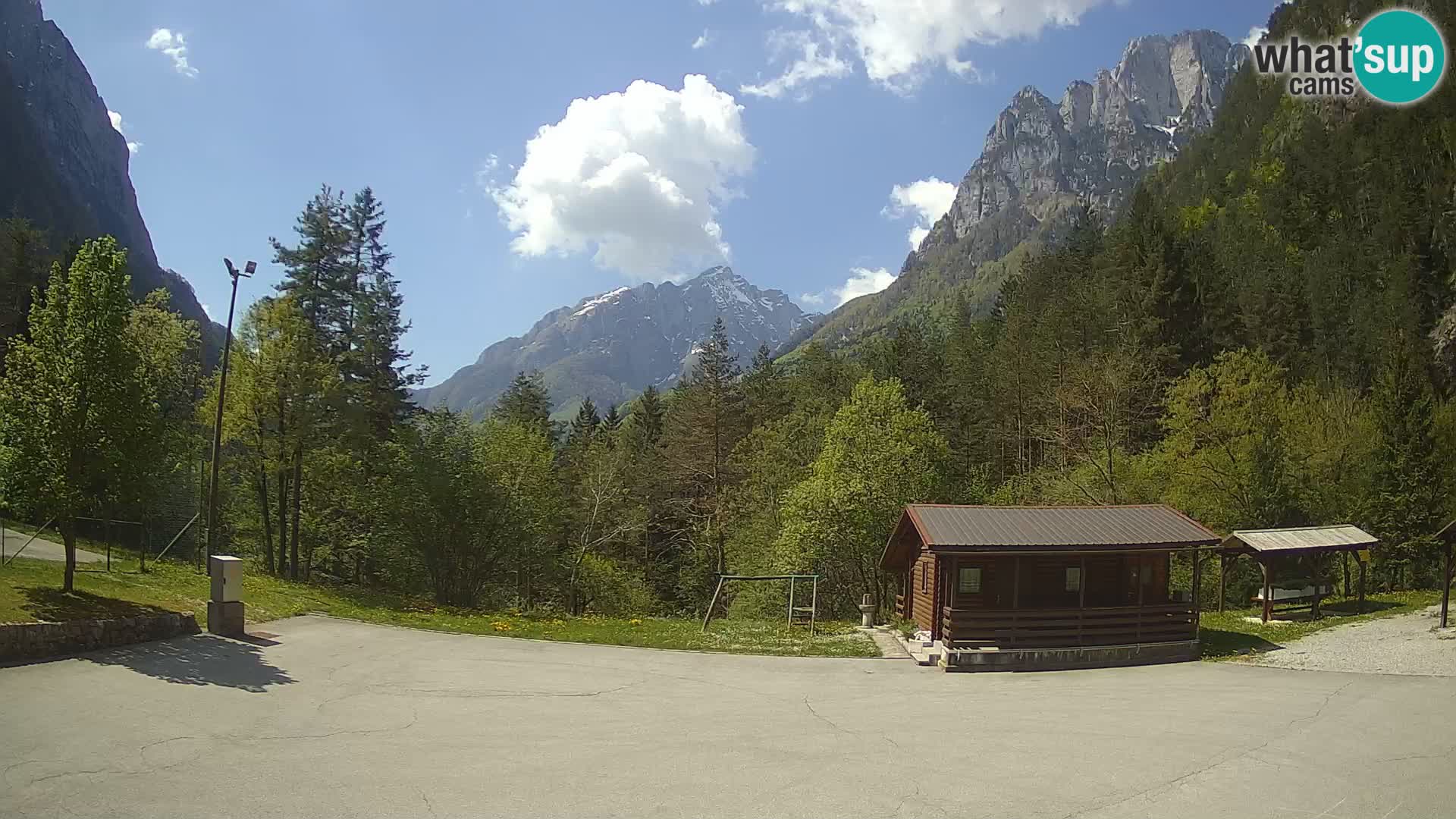 Log pod Mangartom webcam – View to Jerebica and Rombon – Bovec – Slovenia
