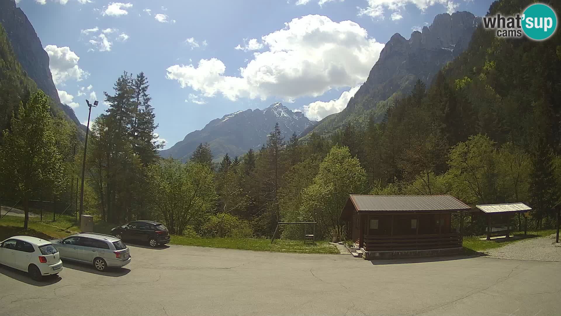 Log pod Mangartom webcam – View to Jerebica and Rombon – Bovec – Slovenia