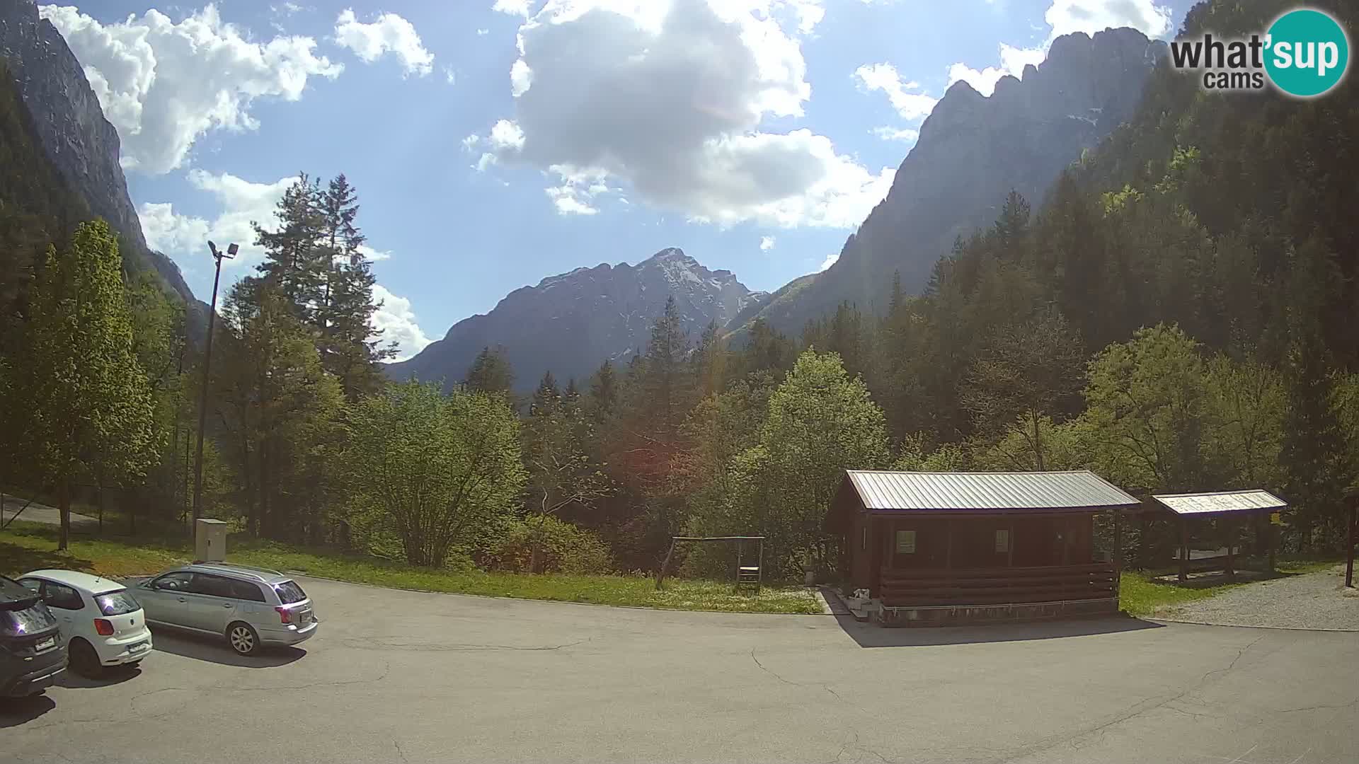 Log pod Mangartom Webcam – Blick auf Jerebica und Rombon – Bovec – Slowenien