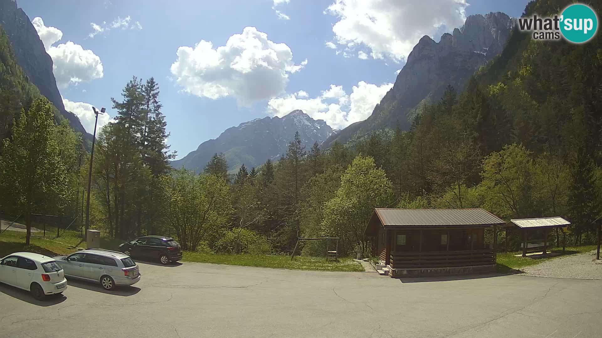 Log pod Mangartom webcam – View to Jerebica and Rombon – Bovec – Slovenia