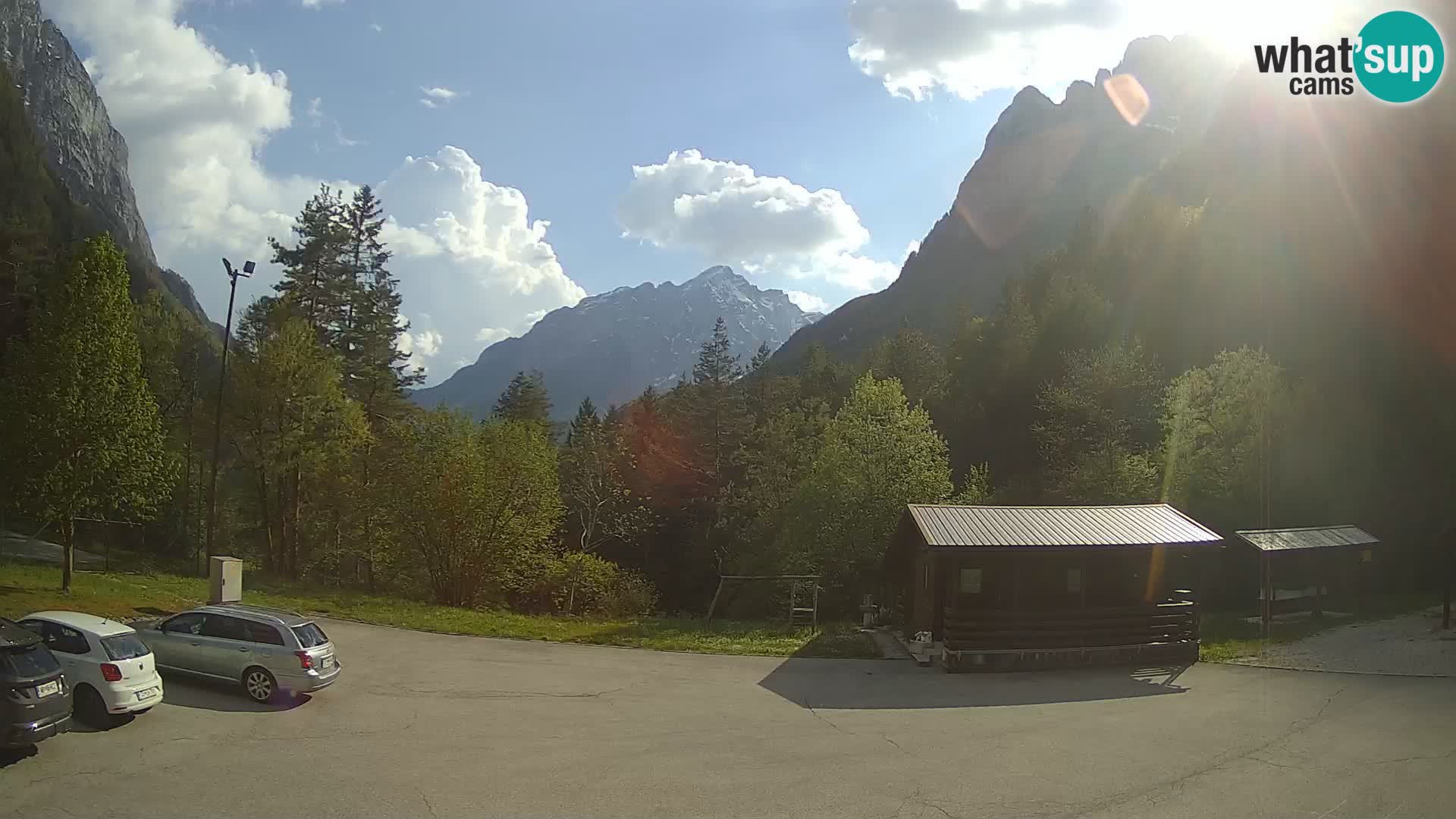 Log pod Mangartom Webcam – Blick auf Jerebica und Rombon – Bovec – Slowenien