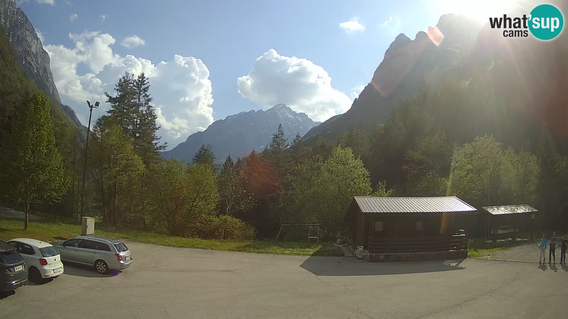Log pod Mangartom webcam – Vista su Jerebica e Rombon – Bovec – Slovenia