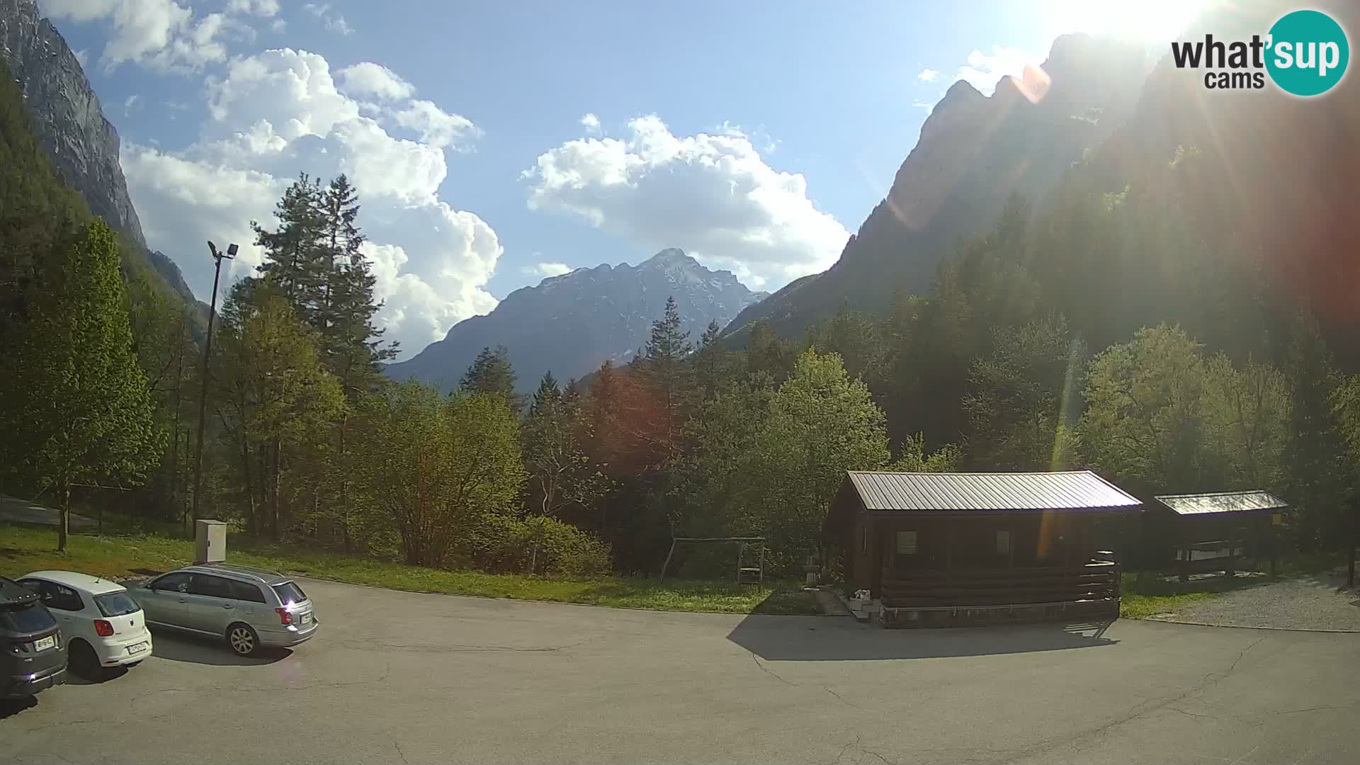 Log pod Mangartom webcam – Vue sur Jerebica et Rombon – Bovec – Slovénie
