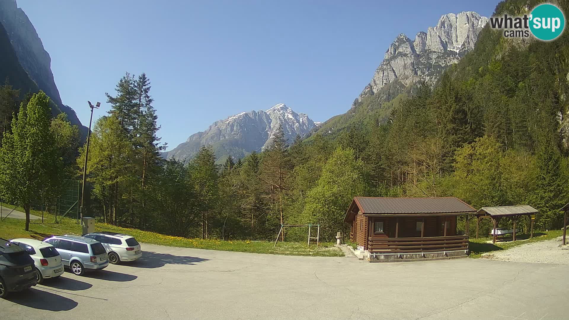 Log pod Mangartom webcam – Vue sur Jerebica et Rombon – Bovec – Slovénie